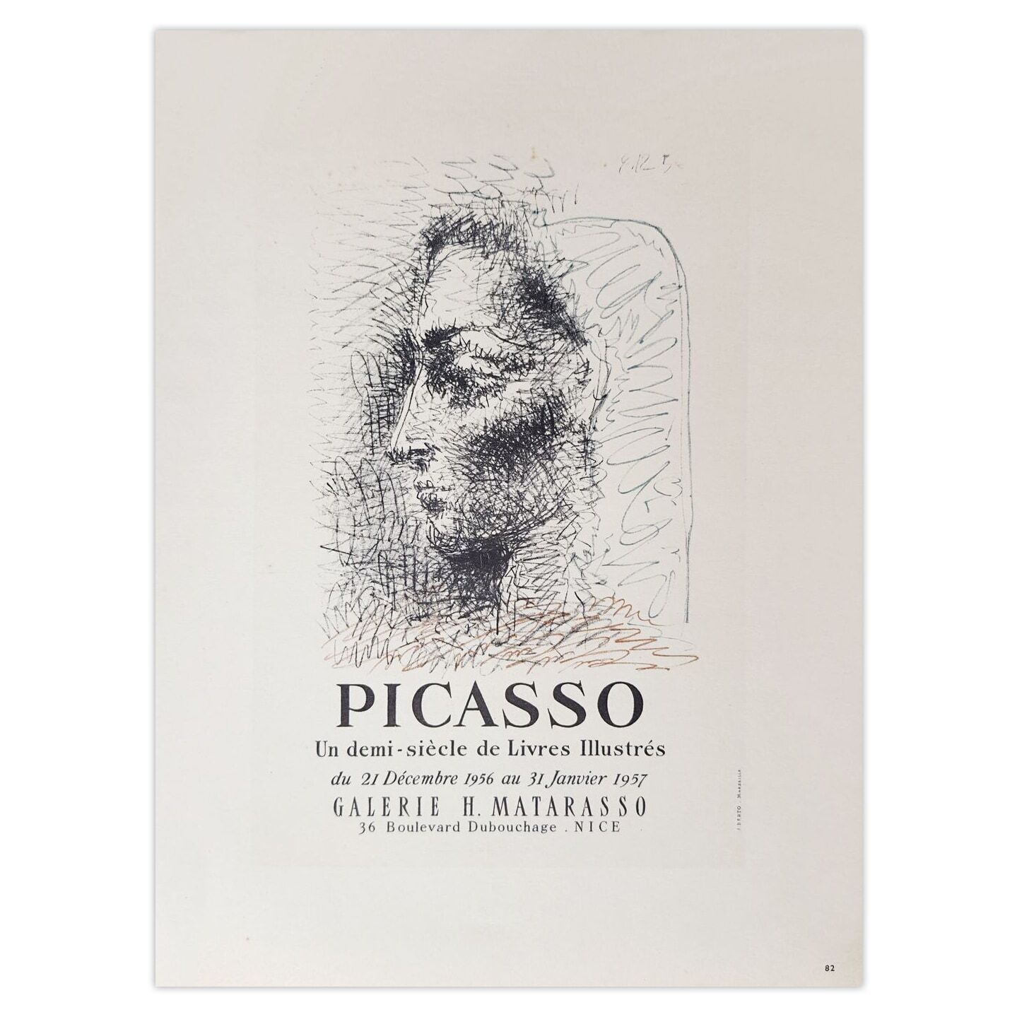 Pablo Picasso Poster Af 1957   Galerie Matarasso 1959