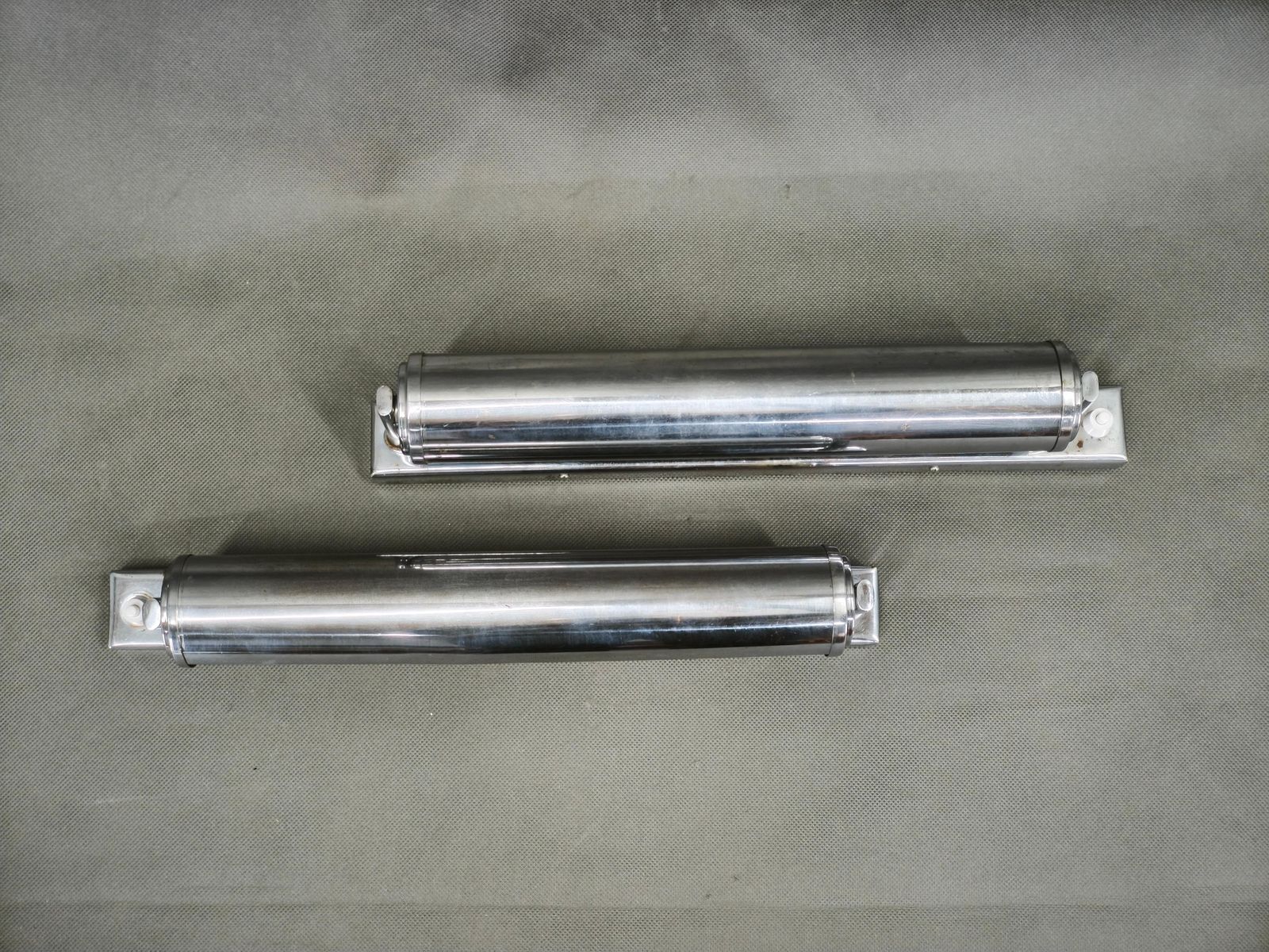 photo for sale Pair Of Bauhaus Chrome Wall Lights By Napako, Czechoslovakia, 1940s