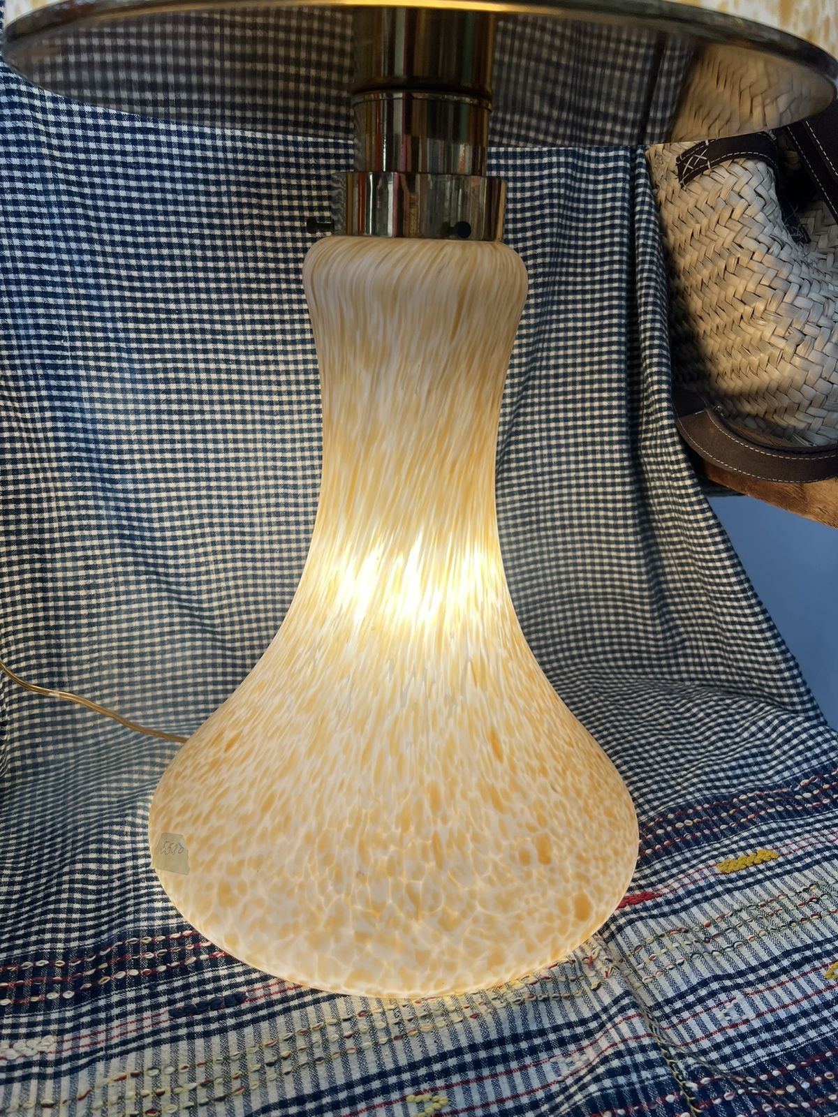 Large Murano Pulegoso Glass Table Lamp photo Lighting