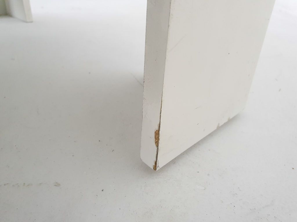 White Square Coffee Table Attrb. To Marc Berthier, France 1970's photo vintage