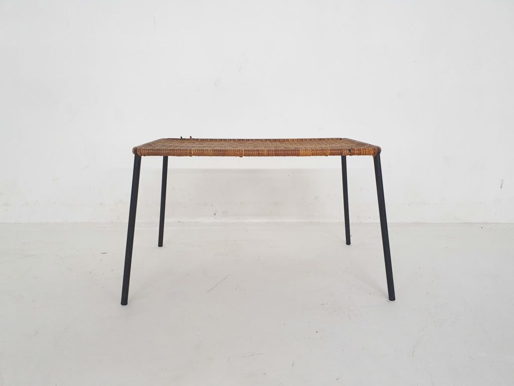 Rattan salontafel toegeschreven aan Carl Aubock, Oostenrijk ca. jaren 1960 photo for sale