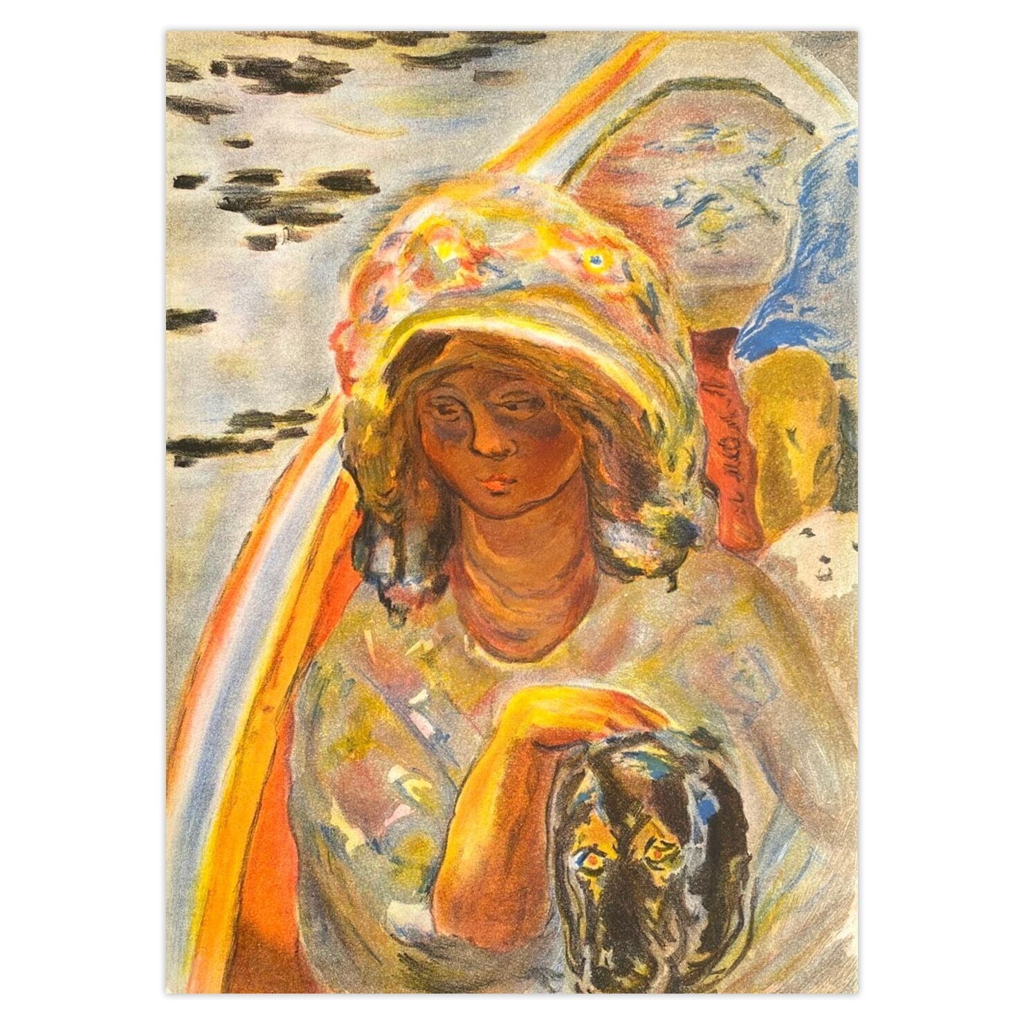 Pierre Bonnard Lithografie Jeune Fille Dans Une Barque 1939