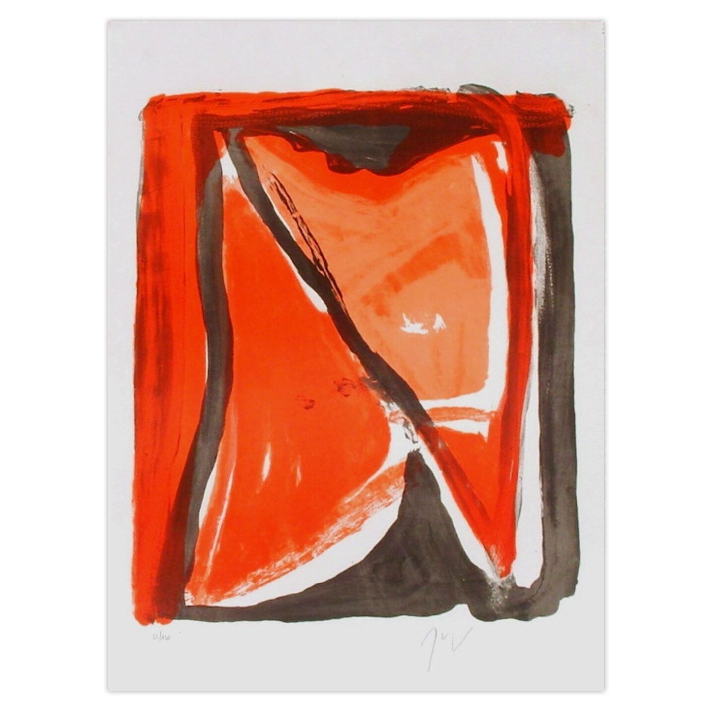 Bram Van Velde Gesigneerde Lithografie Mp 400 Fenêtre 1981
