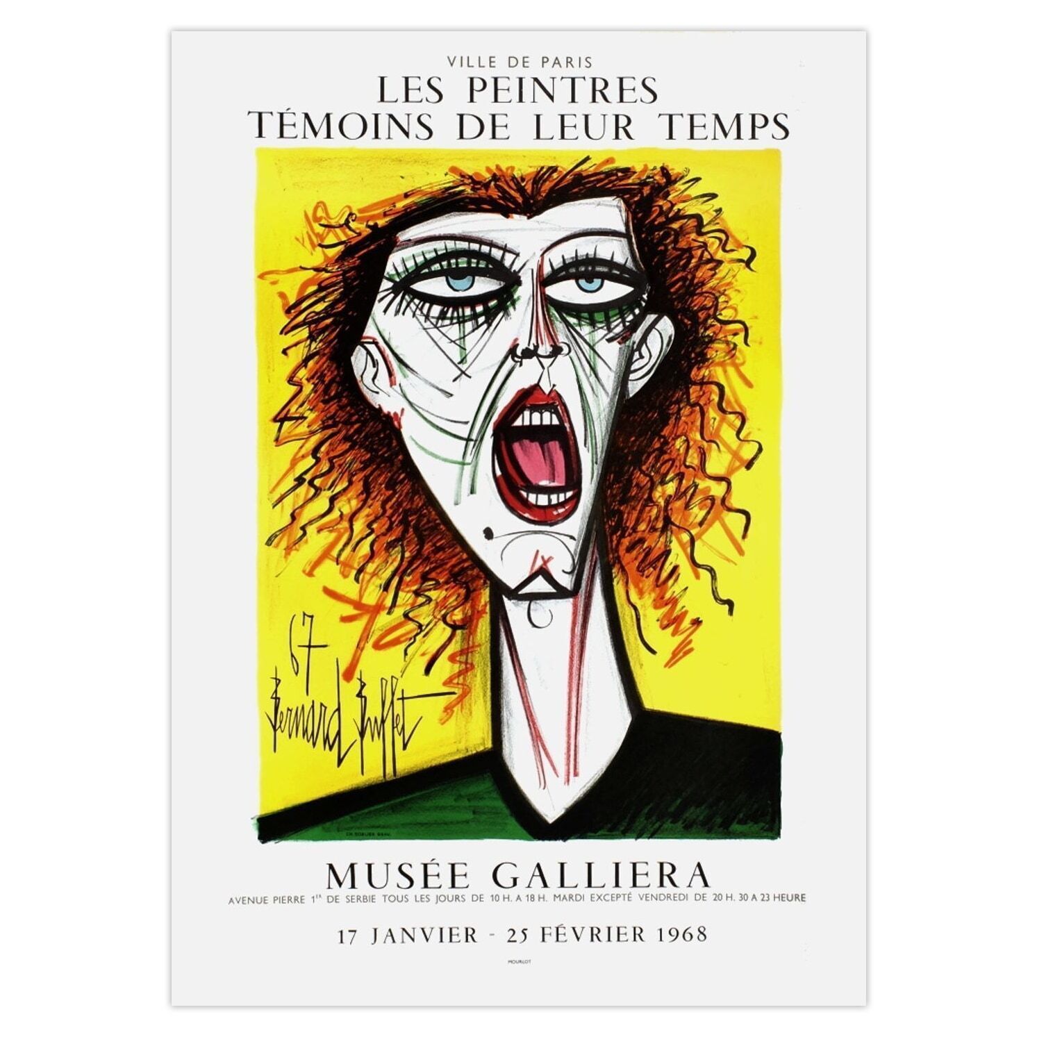 Bernard Buffet Poster Expo 68   Musée Galliéra