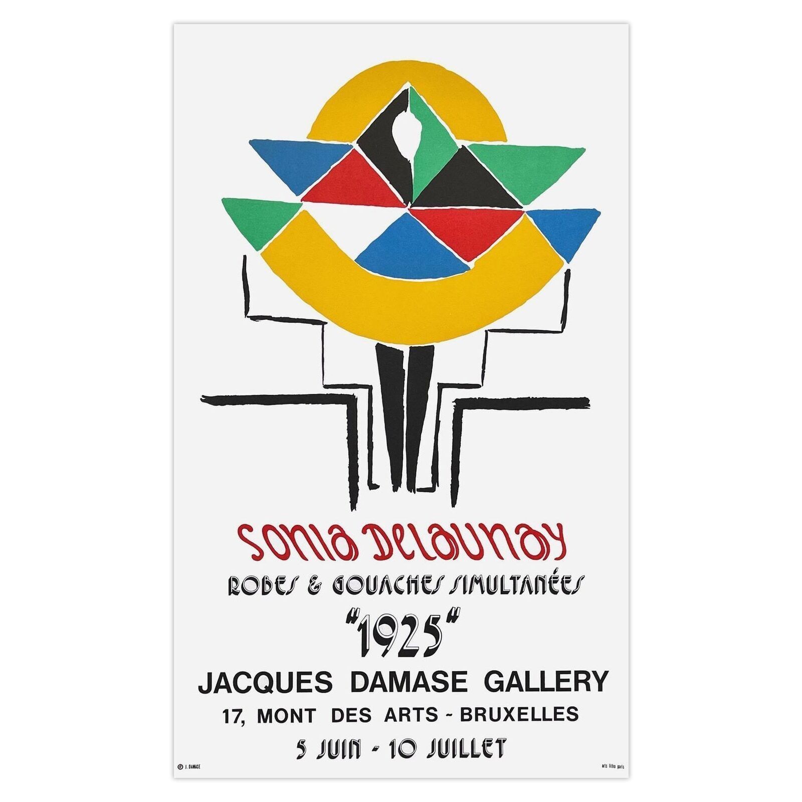 Sonia Delaunay Poster Expo 75 Damase Gallery Bruxelles