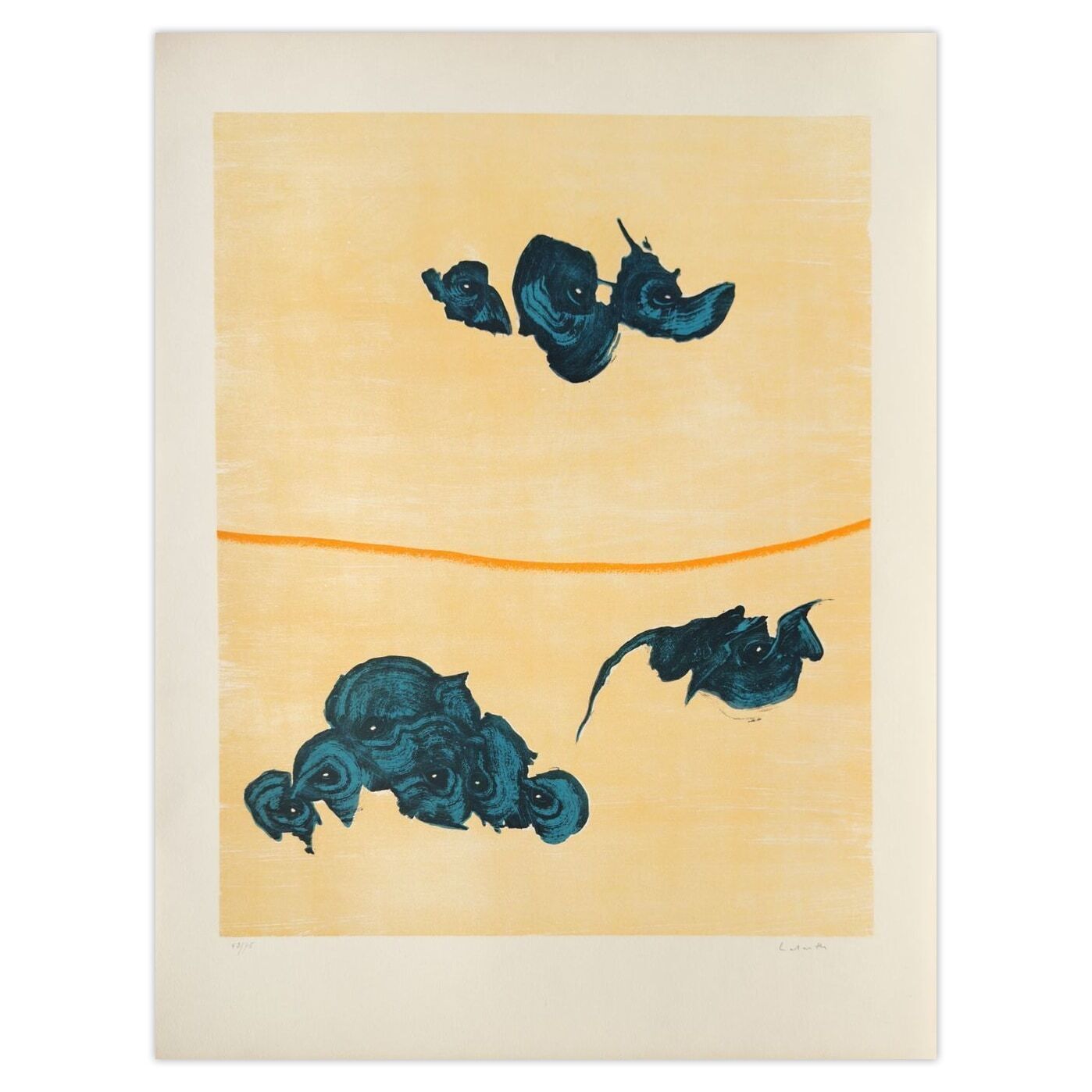 Philippe Labarthe Gesigneerde Litho Les Yeux 1970