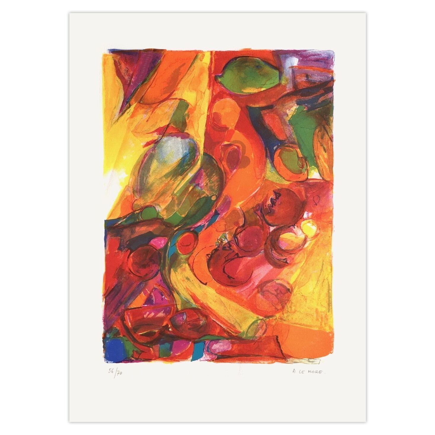Arlette Le More Gesigneerde Lithografie Violences Exotiques 1998