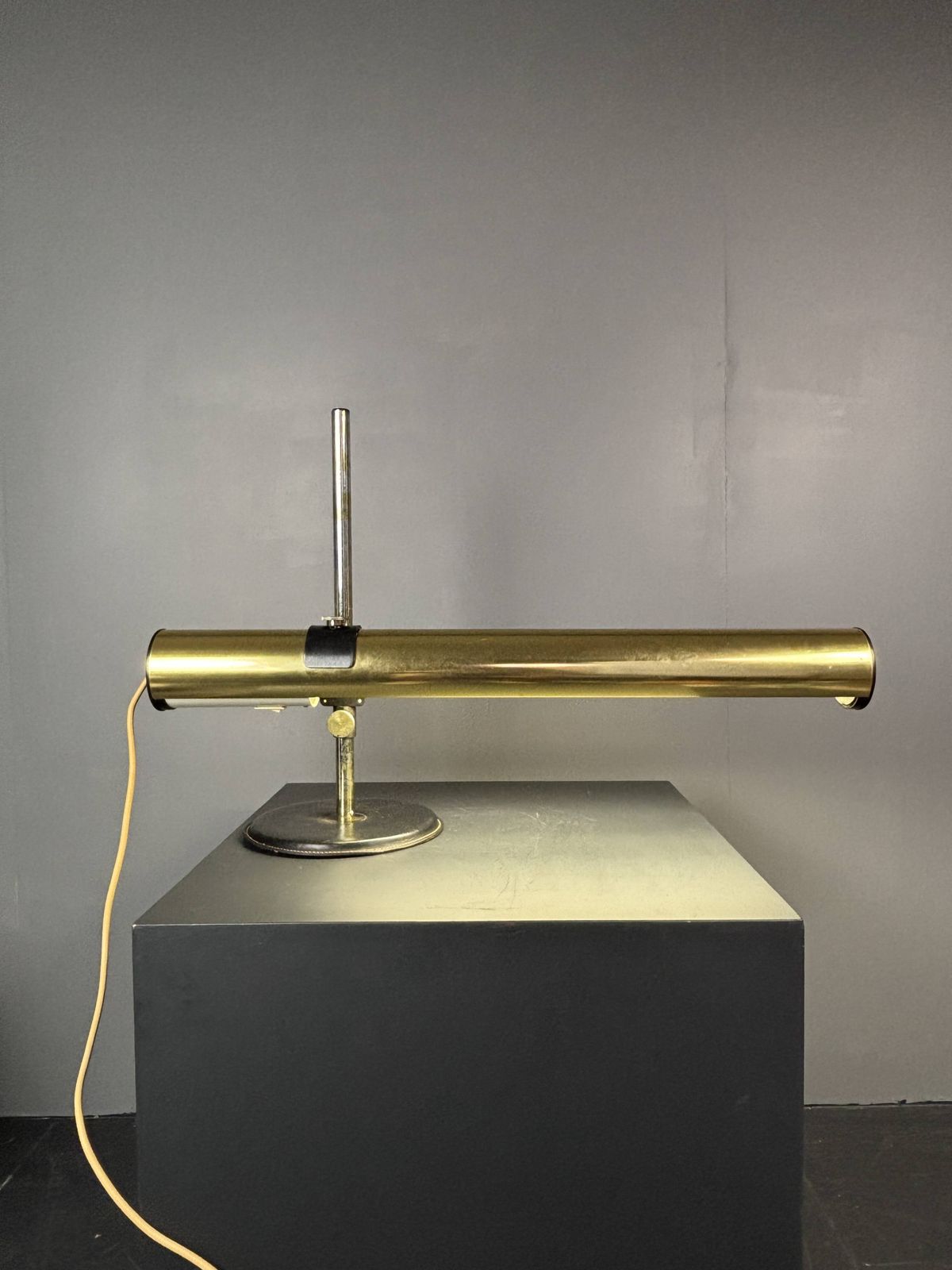 photo vinterior Xl Brass Desk Lamp By Göran Pehrson For Ateljé Lyktan, Model Kanon, 1978