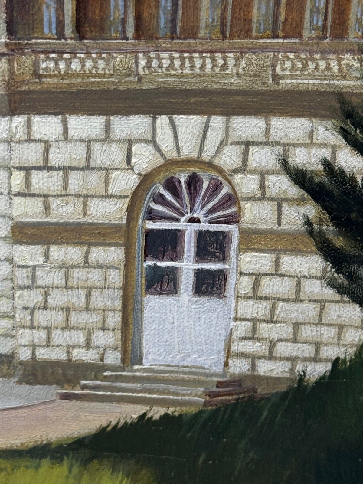 Kunst Historisch 20e-eeuws olieverfchilderij van Woburn Abbey, het landgoed van de Duke of Bedford in Bedfordshire, gesigneerd door Harold Barklam photo