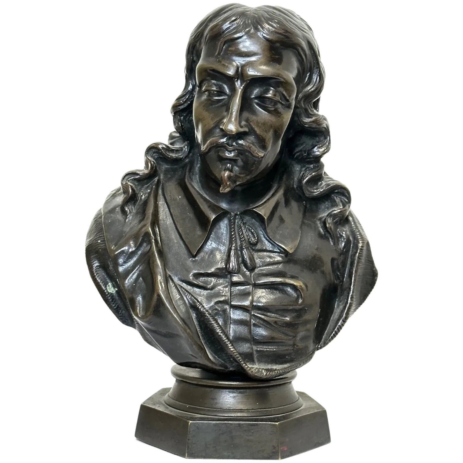 19e eeuw John Milton sculptuur gesigneerd Frans beeldhouwer Ernest Eugène Hiolle