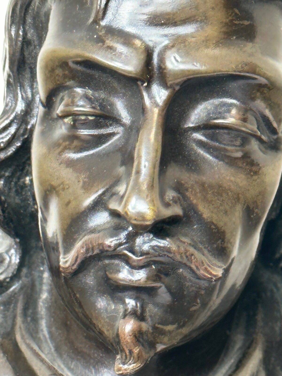 photo for sale 19e eeuw John Milton sculptuur gesigneerd Frans beeldhouwer Ernest Eugène Hiolle