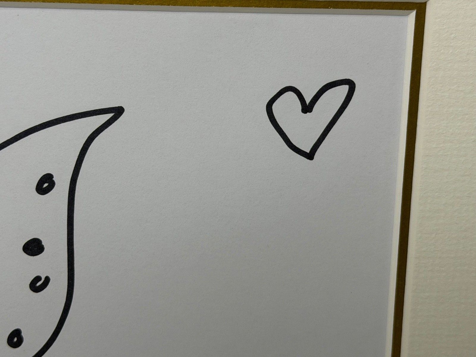Art Damien Hirst Butterfly With Hearts – Signed Original Ink Drawing On Paper photo