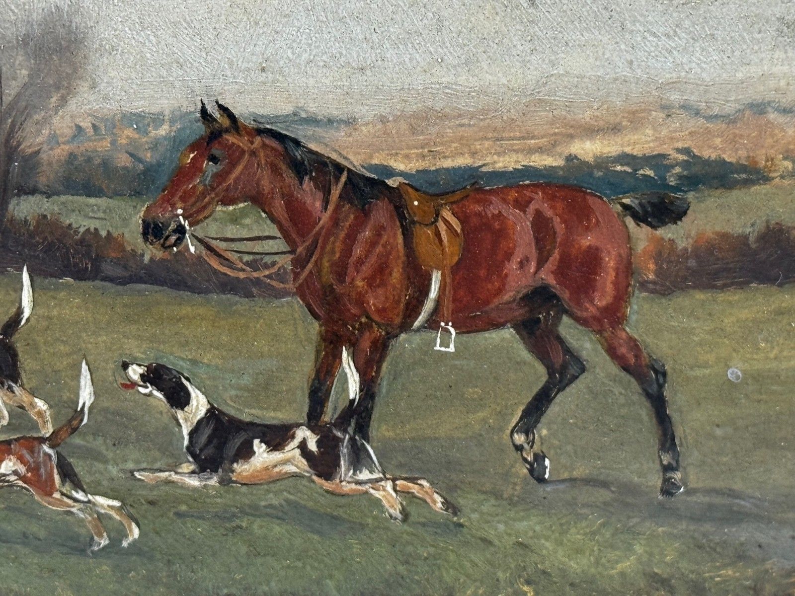 Victorian Oil Painting The Death The Berkeley Hunt C1880 Signed By Charles Faulkner photo 4000.0