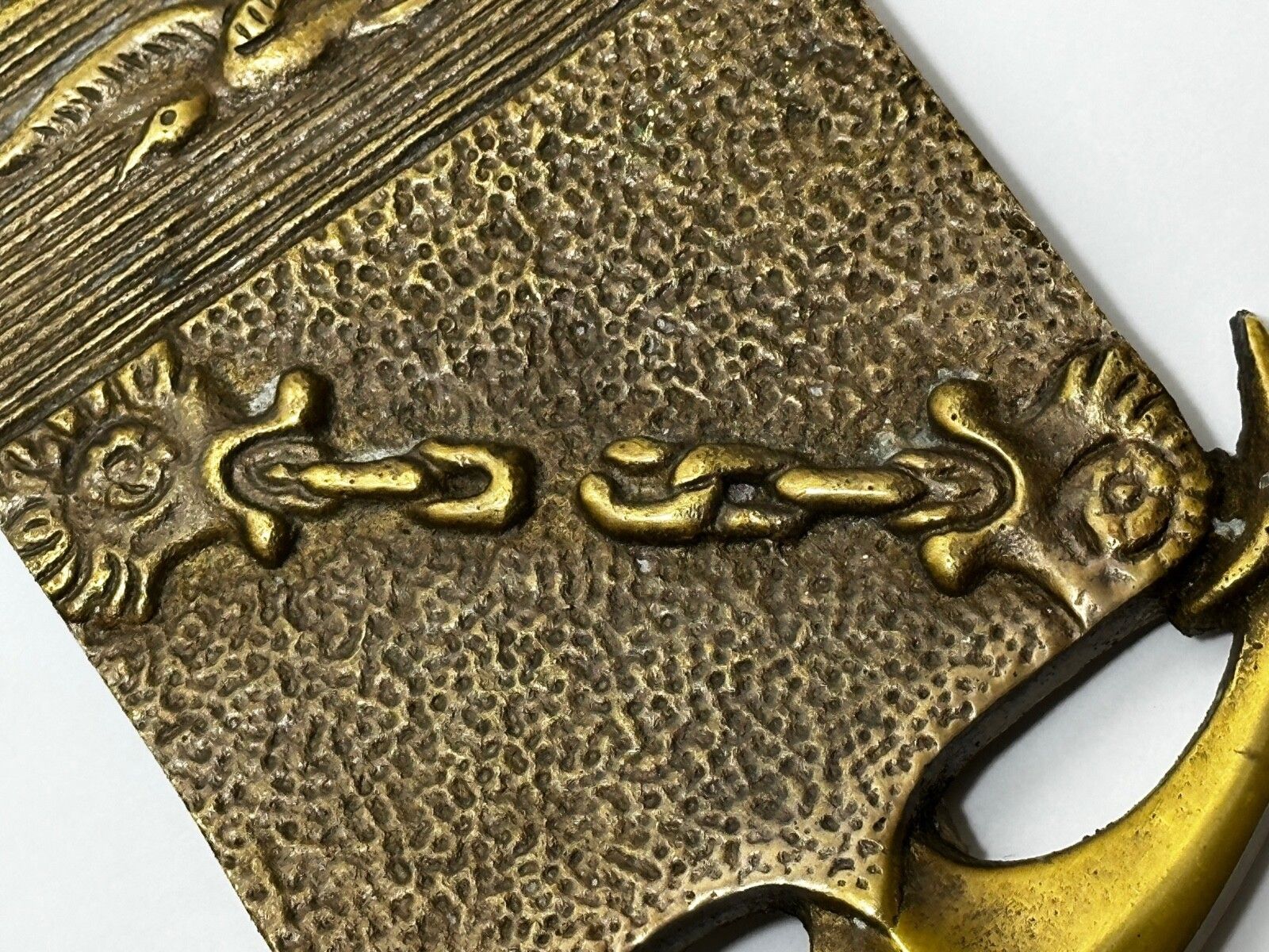 Kunst Antiek Anker Ketting Meeuw Wandplaquette Scientia Et Pax photo