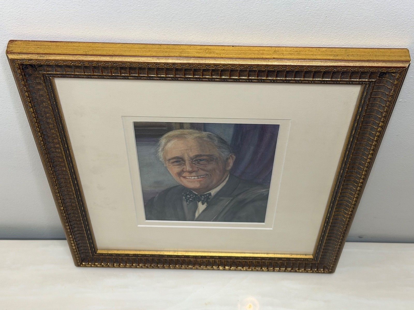 Mid-Century portreitschilderij van President Franklin D. Roosevelt (1882-1945), ca. jaren 1940 photo Kunst