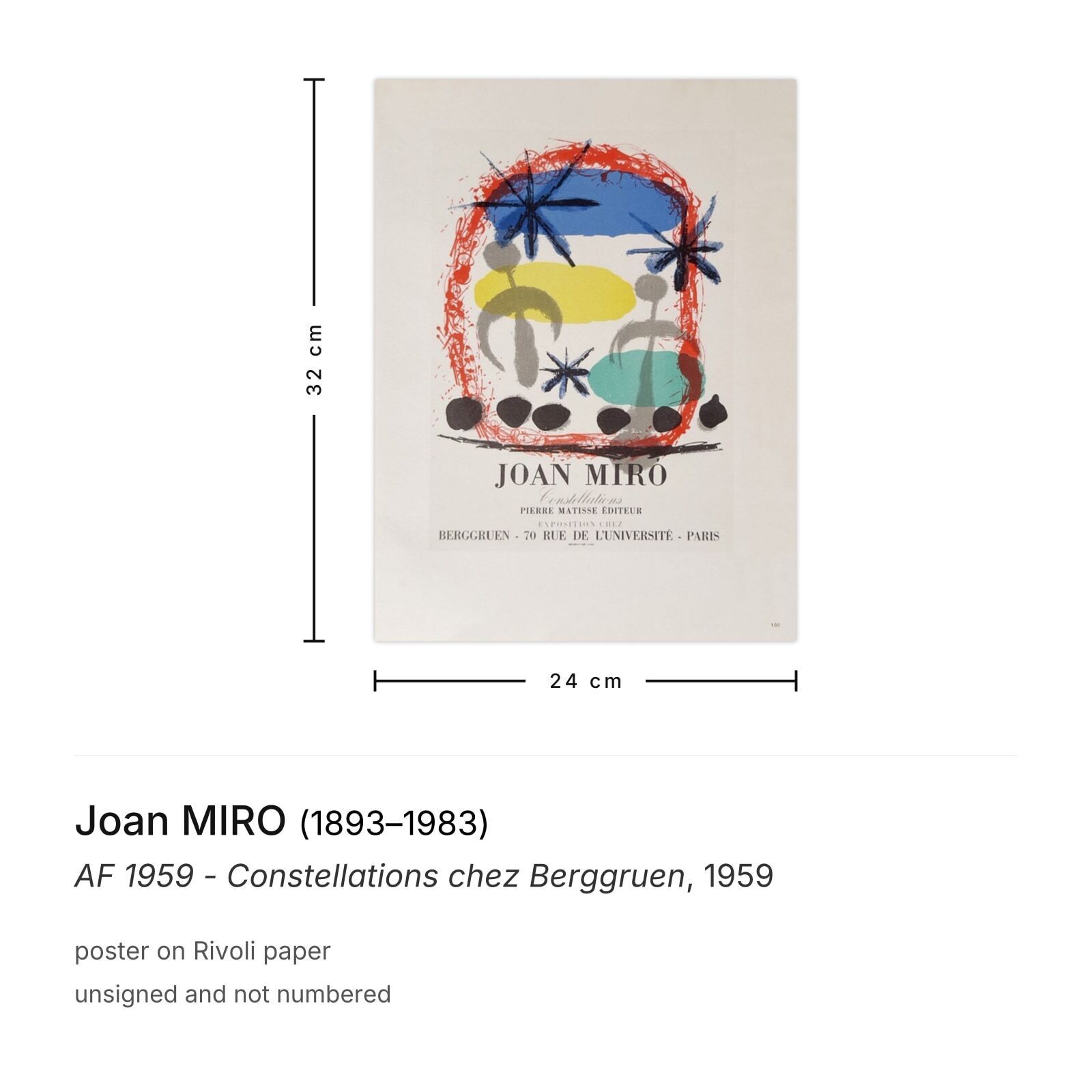 Joan Miro Poster Af 1959 Constellations Chez Berggruen photo furniture