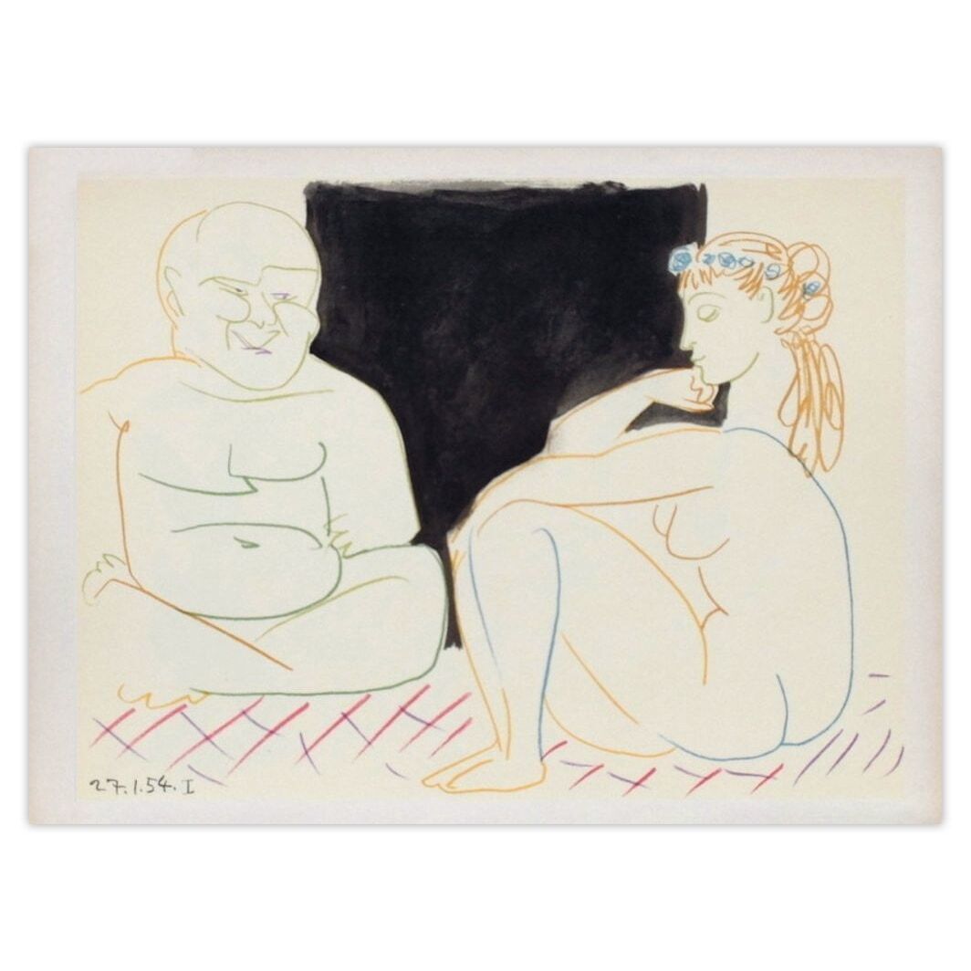 Pablo Picasso Lithograph Comédie Humaine : 27.1.54. I