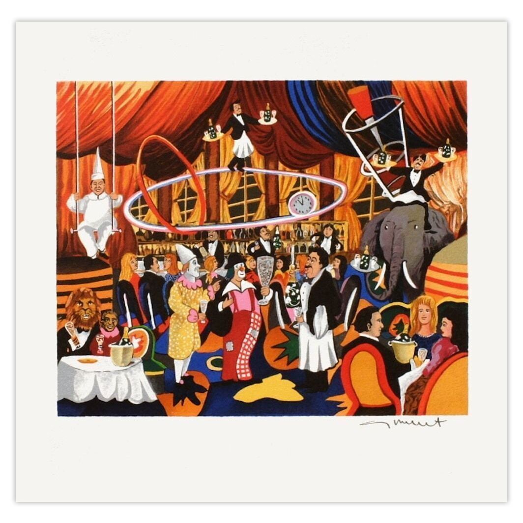 Guy Buffet Gesigneerde Lithografie Champagne II