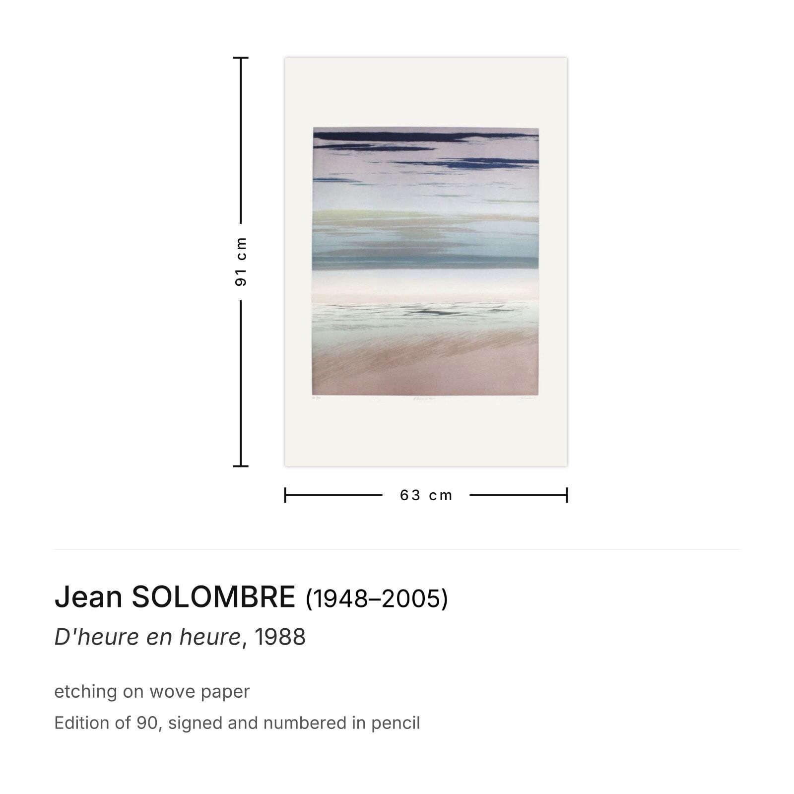 Jean Solombre Gesigneerde Ets D'heure En Heure 1988 photo furniture