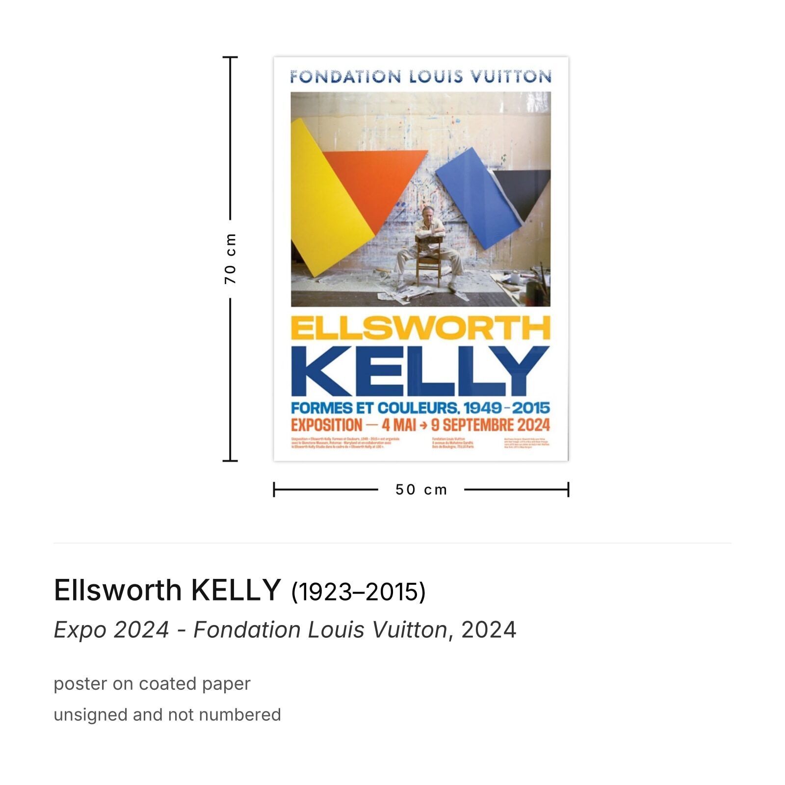 Ellsworth Kelly Poster Expo 2024   Fondation Louis Vuitton photo furniture
