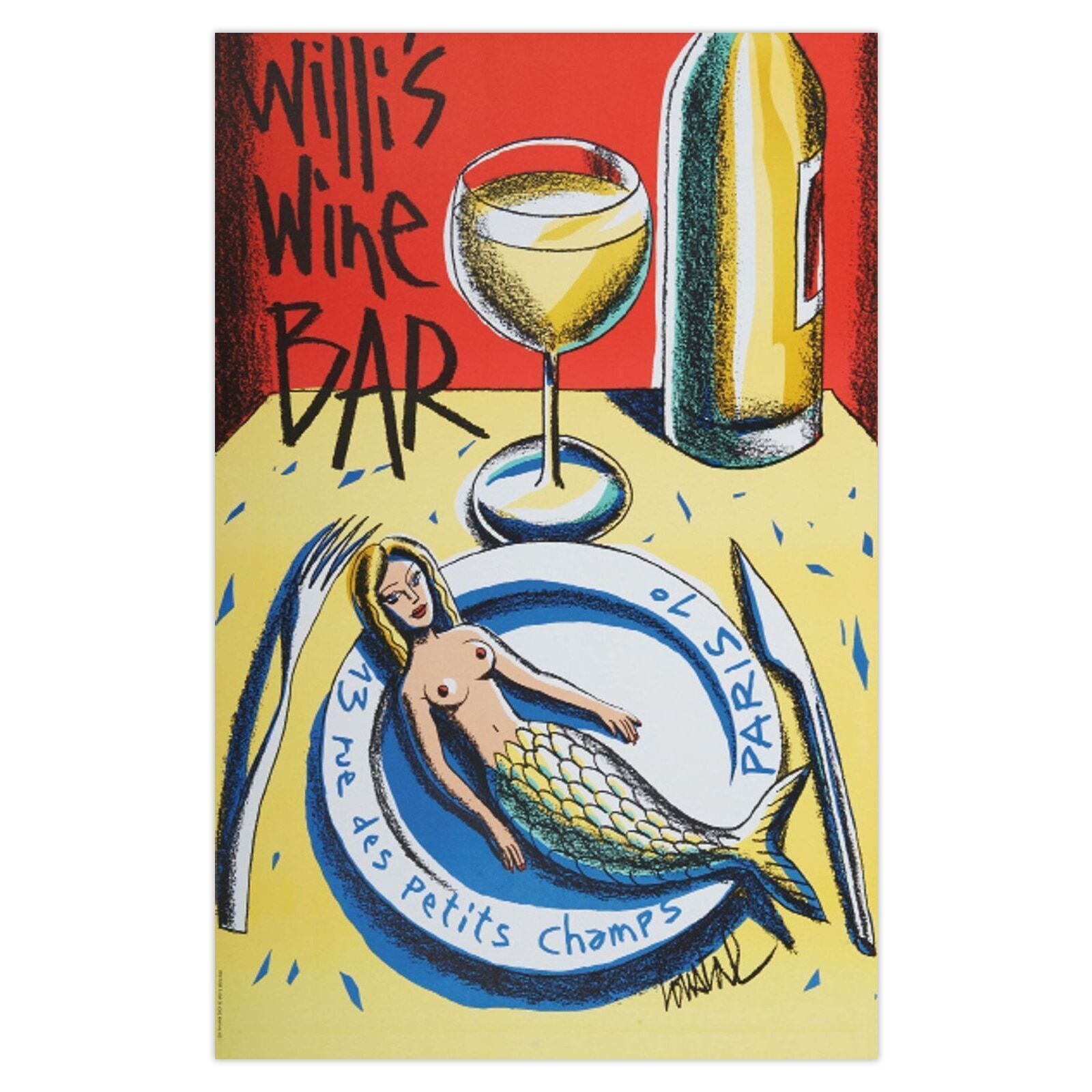 Willi's Wine Bar Poster 2004   Loustal Jacques