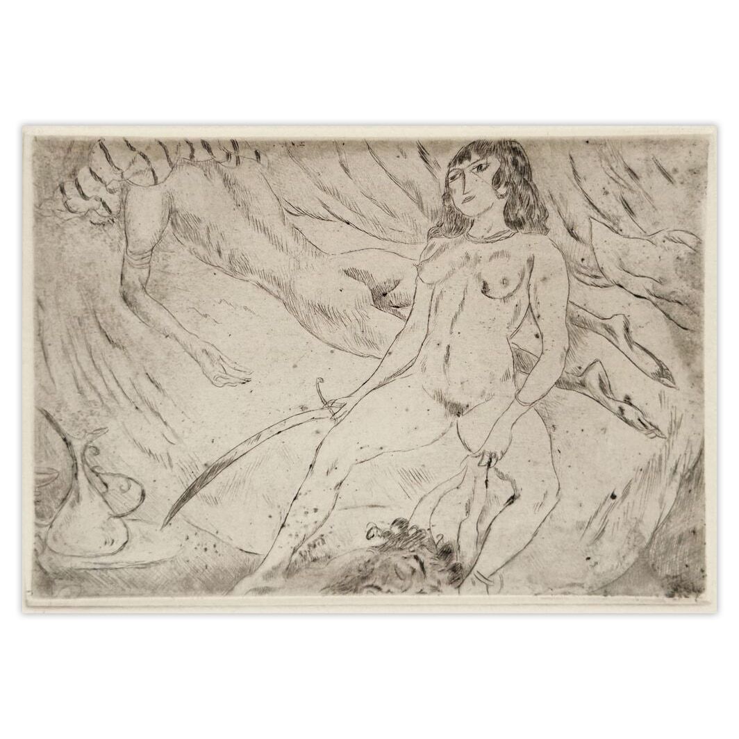Jules Pascin Etching Judith Et Holopherne 1980 photo for sale