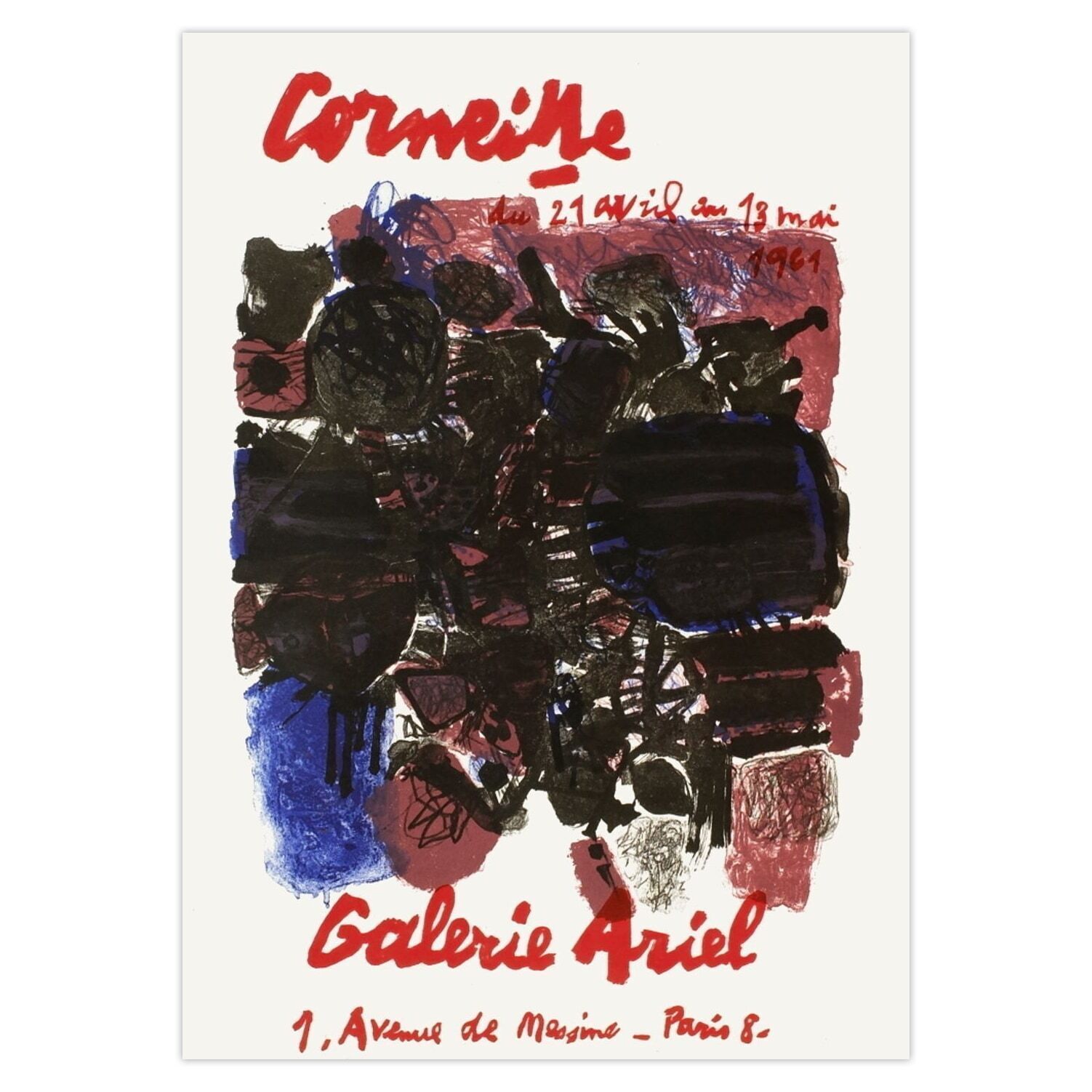 Guillaume Corneille Poster Expo 61 Galerie Ariel