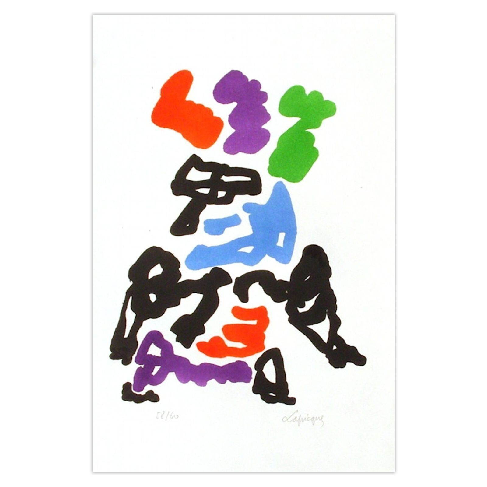 Charles Lapicque Signed Lithograph Portraits VII : Amphitryon 1975