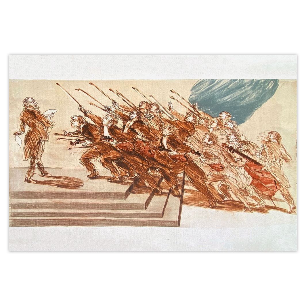 Claude Weisbuch Lithografie Le Serment Des Violonistes 2005