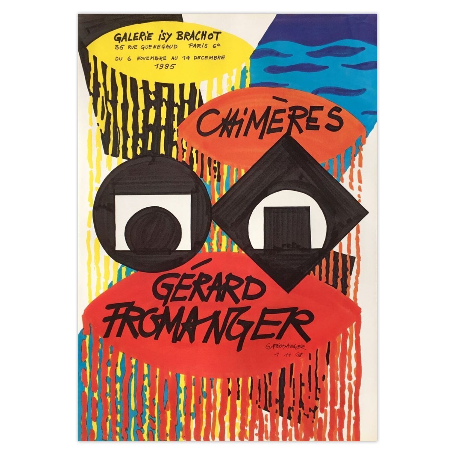 Gérard Fromanger Gesigneerde Poster Expo 85 Galerie Isy Brachot