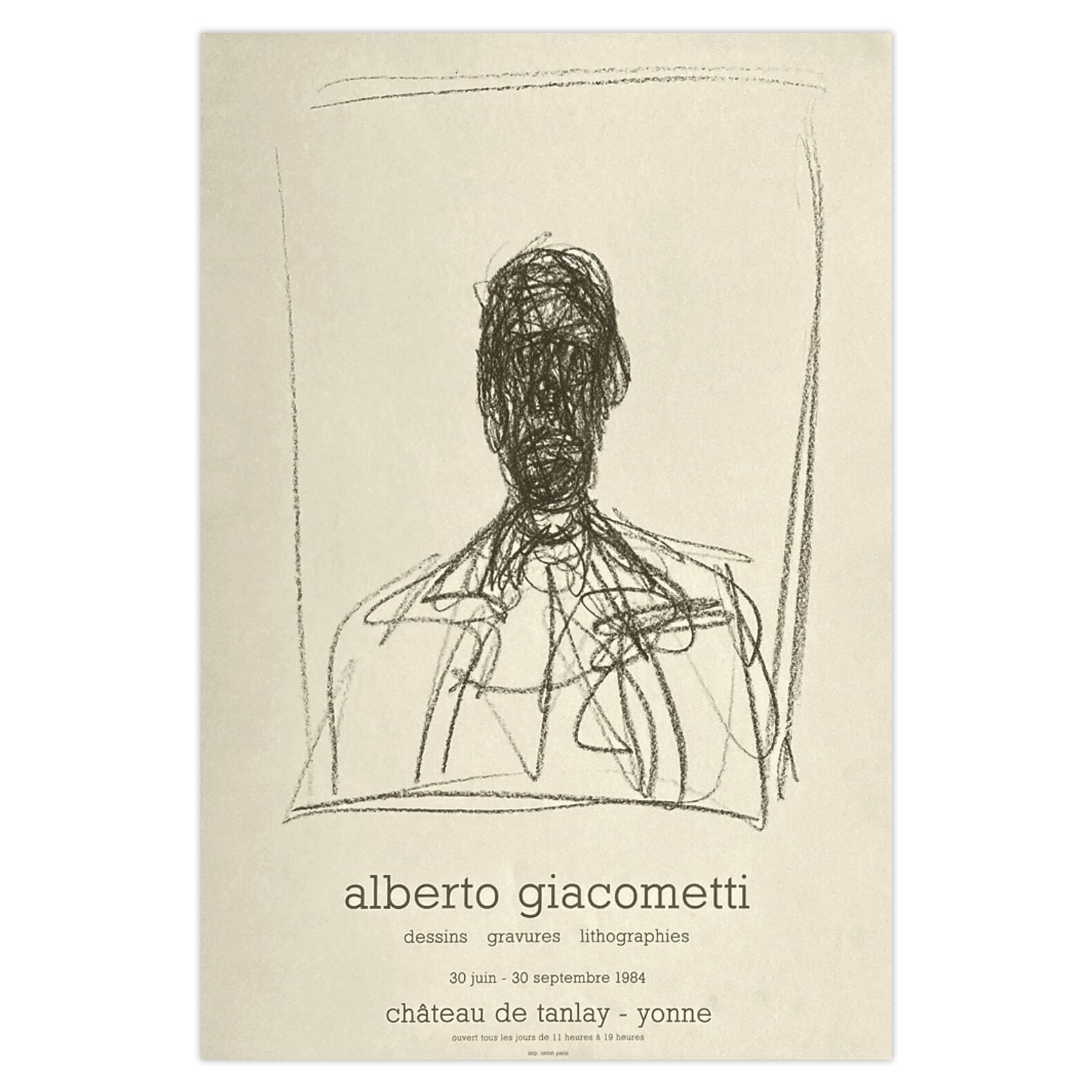 Alberto Giacometti Poster Expo 84 Château De Tanlay