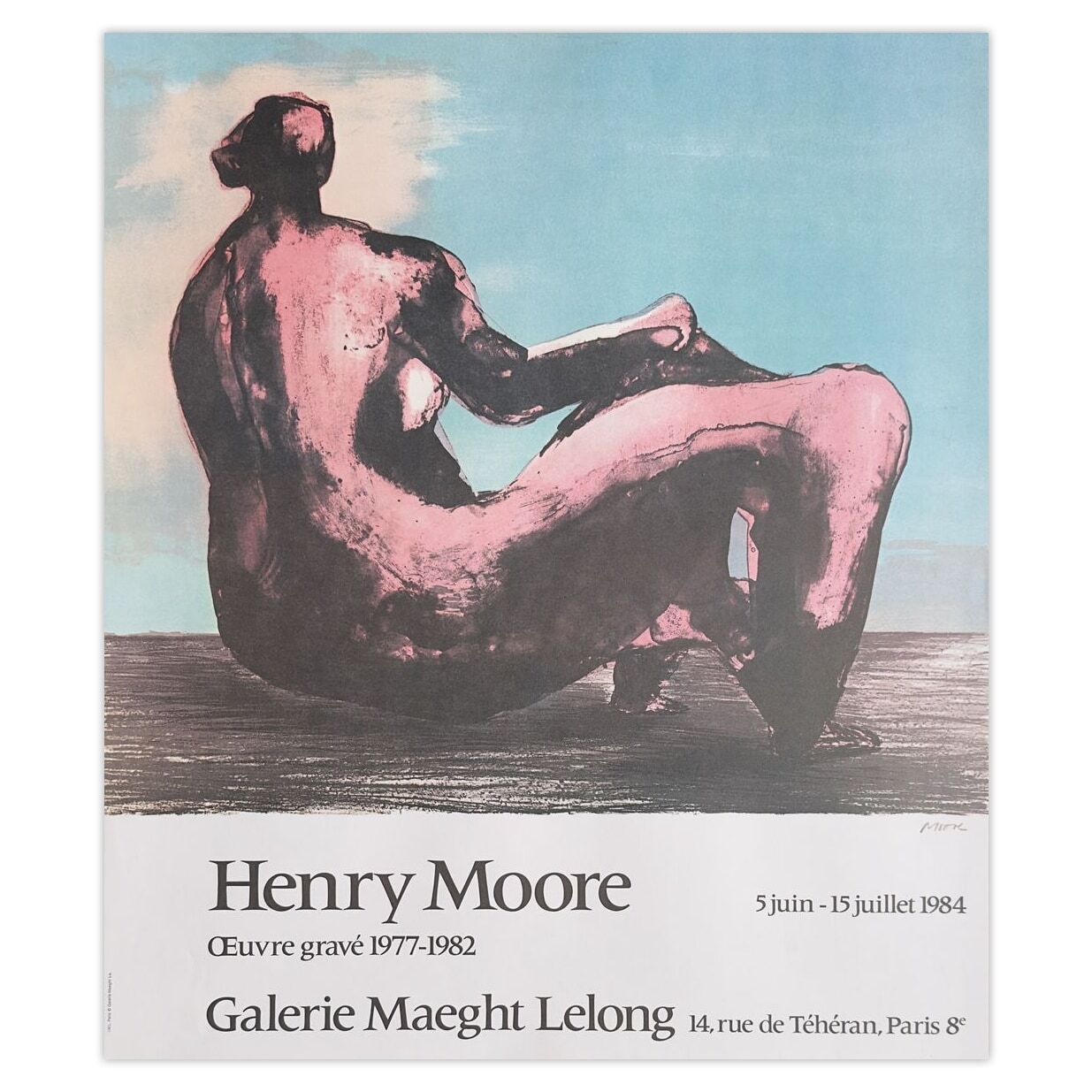 Henry Moore Poster Expo 84   Galerie Lelong