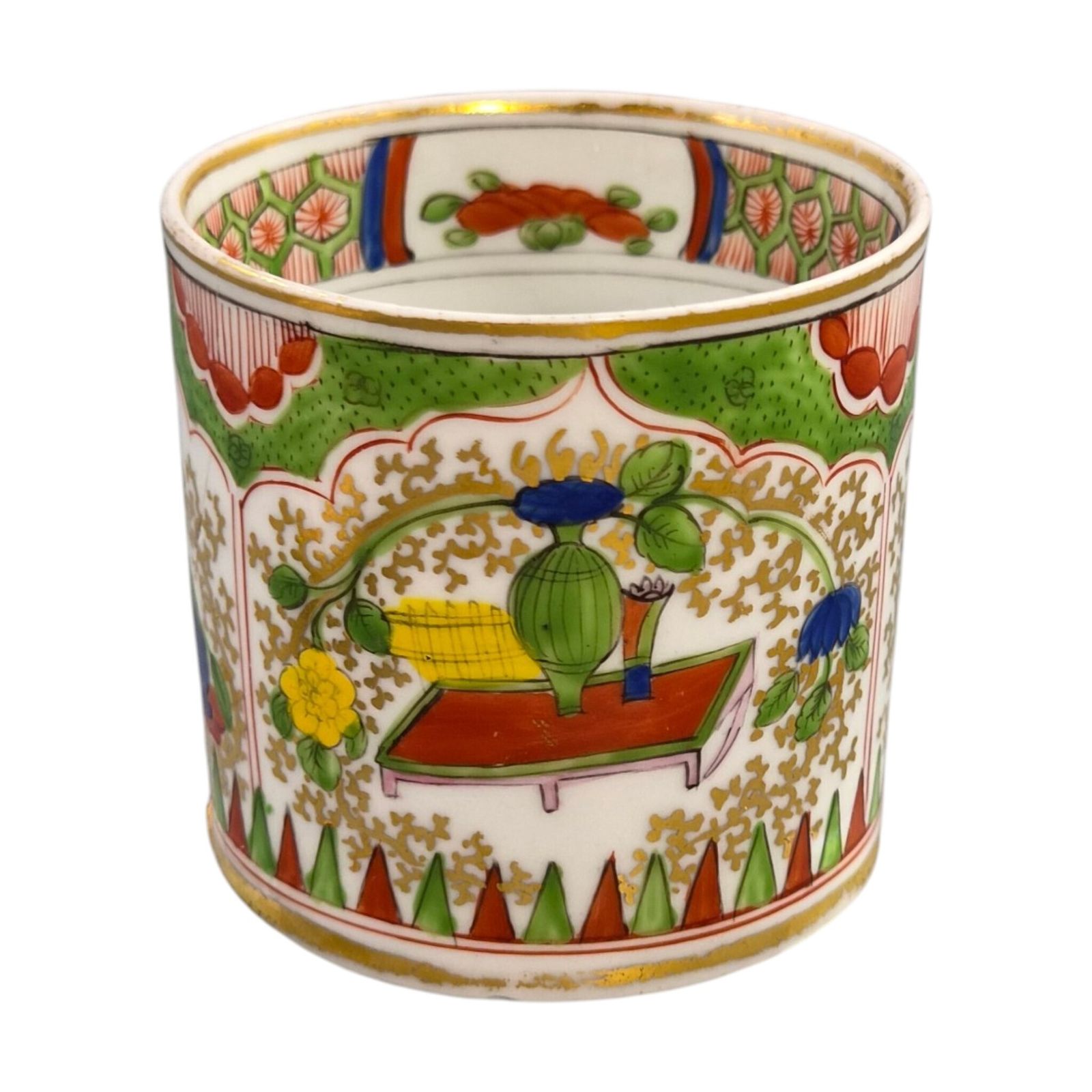 Worcester Dragon In Compartments Coffee Cup And Saucer, ca. 1820 photo vinterior