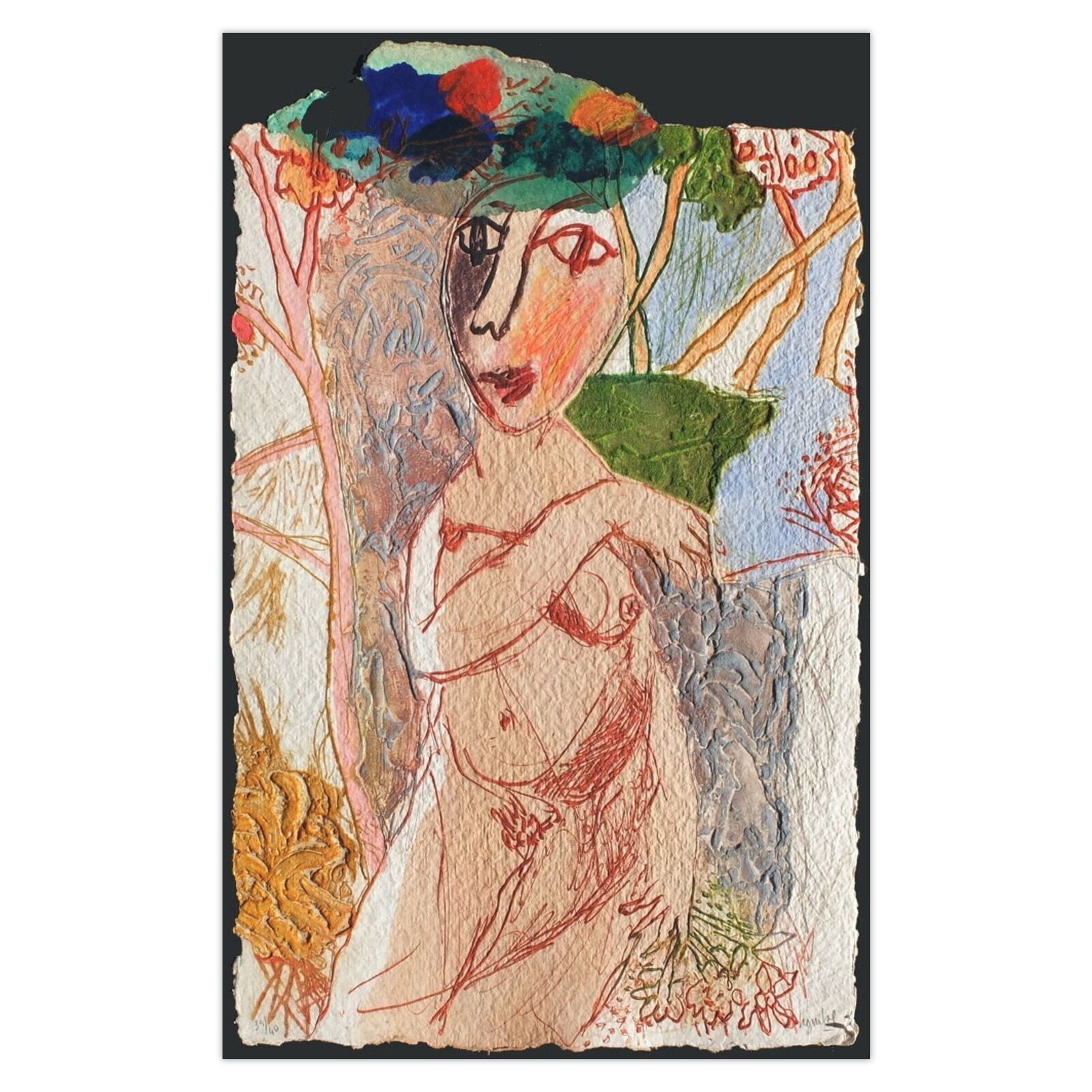 Henri Guibal Gesigneerde Carborundum Ets La Vie De B. VIII 2001