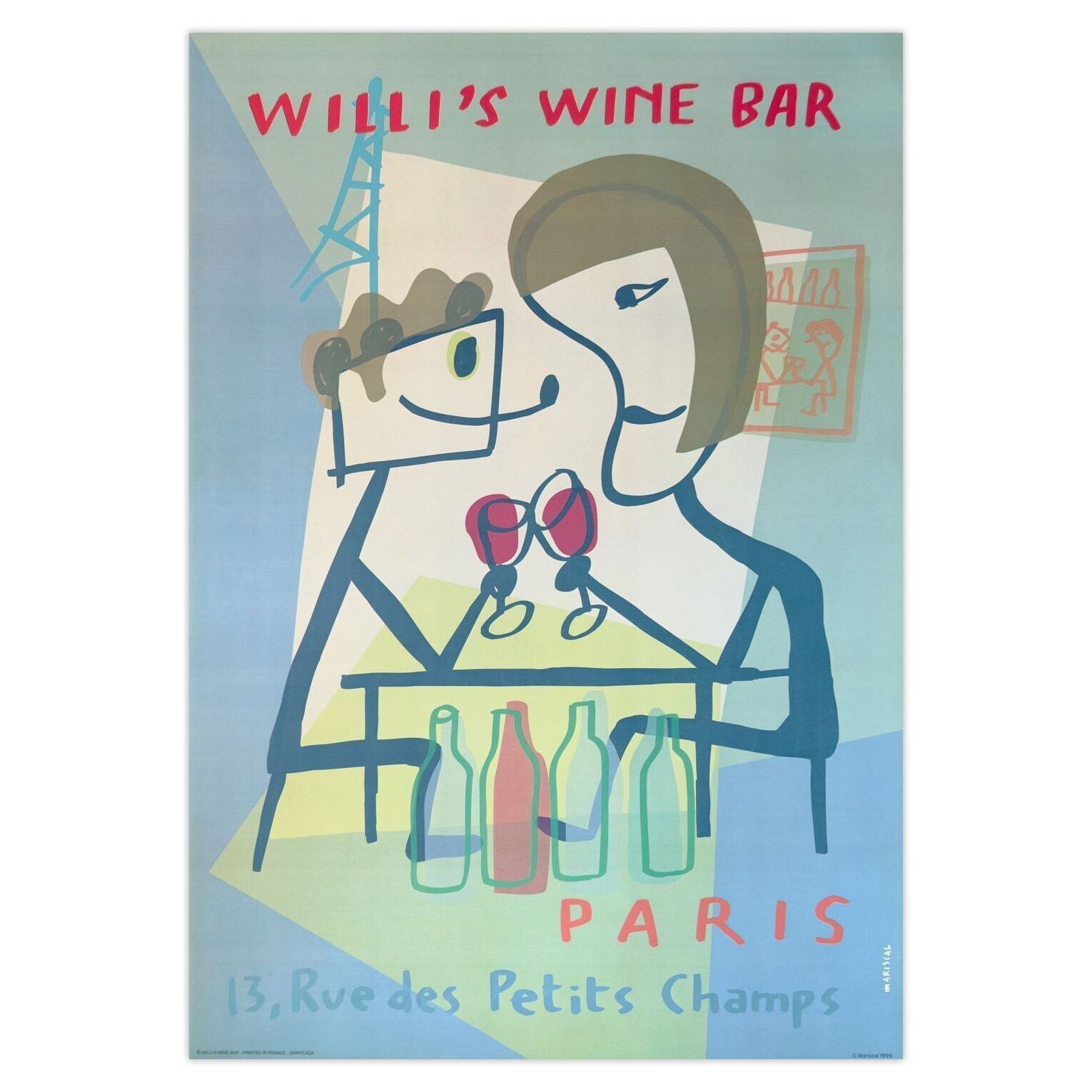 Javier Mariscal Poster Willi's Wine's Bar 1999