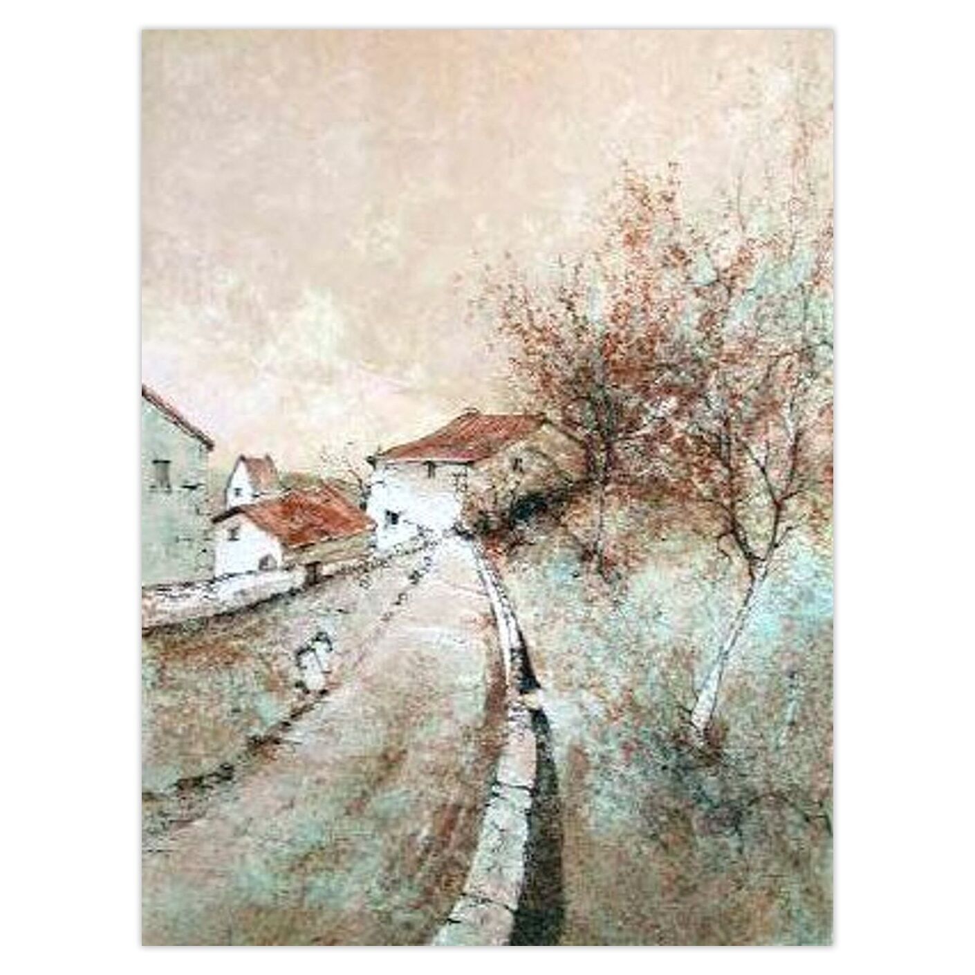 François D'Izarny Gesigneerde Lithografie Le Chemin 1985
