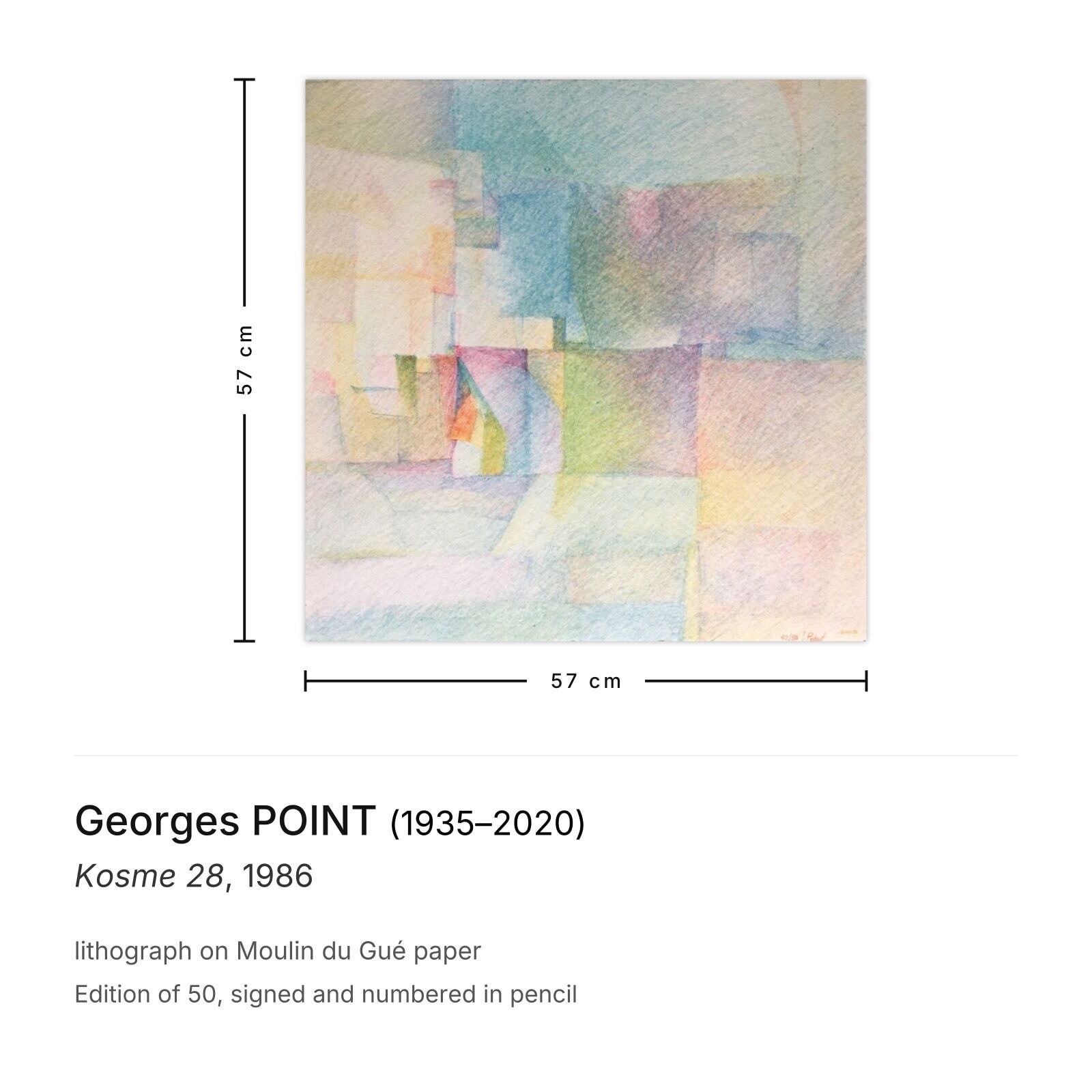 Georges Point Gesigneerde Lithografie Kosme 28 1986 photo furniture