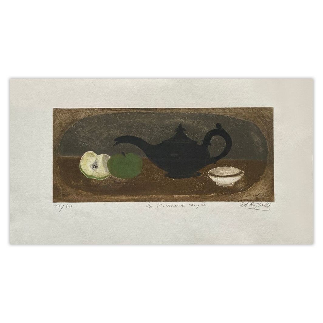Edouard Righetti Gesigneerde Ets La Pomme Coupée 1985