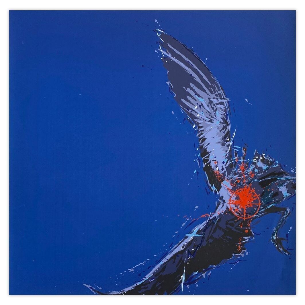 Gérard Le Cloarec Zeefdruk Oiseau Cible 1976