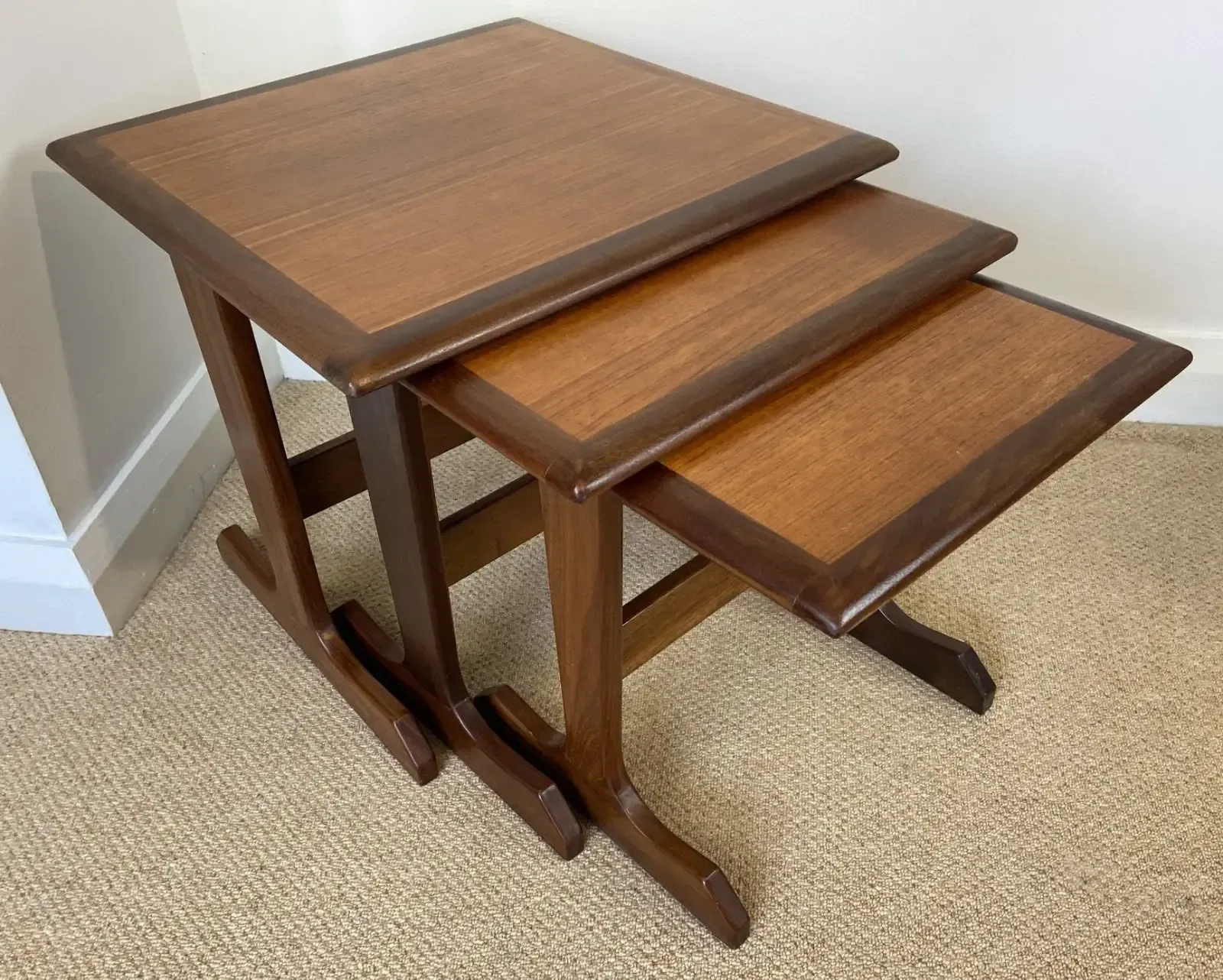 Mid Century Gplan Nest Of Three Teak Side/Coffee Tables photo Furniture