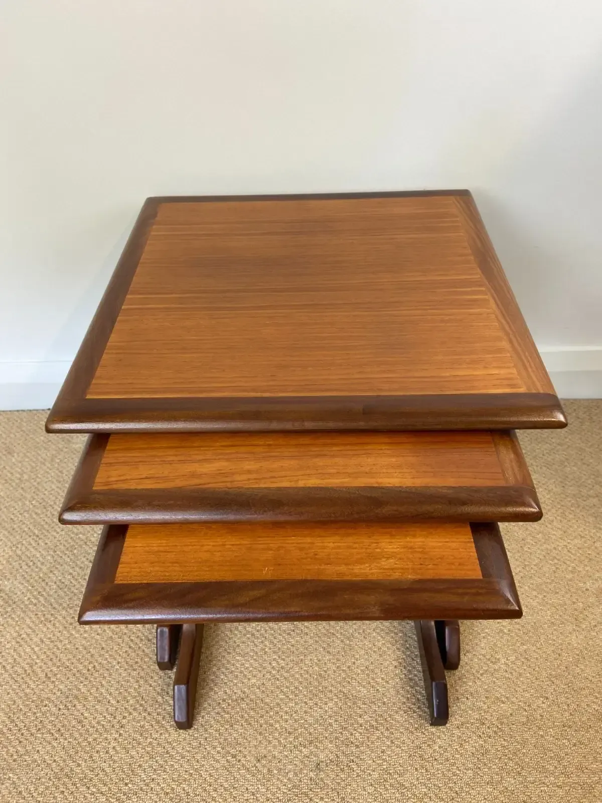 Mid Century Gplan Nest Of Three Teak Side/Coffee Tables photo vinterior