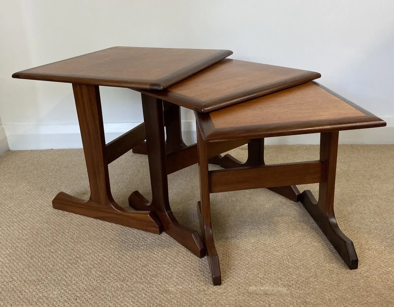 photo furniture Mid Century Gplan Nest Of Three Teak Side/Coffee Tables
