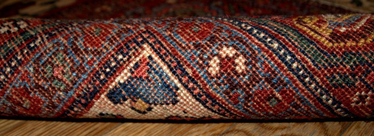 photo furniture Tapis d'époque fait main, 149 cm x 225 cm, laine, années 1880
