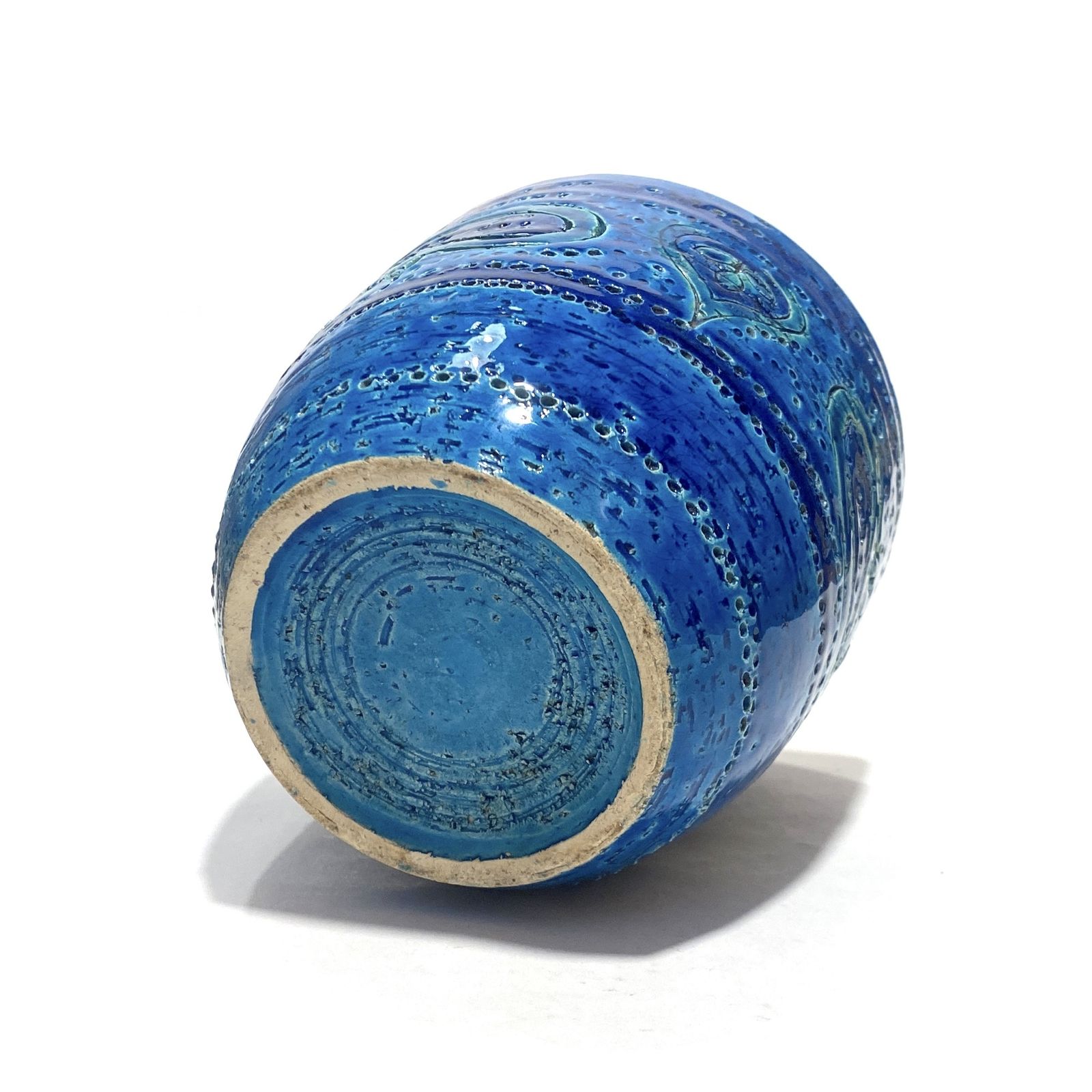 Bitossi Rimini Blue Liberty Planter van Aldo Londi, Mid-Century Modern Italiaans aardewerk photo Woonaccessoires