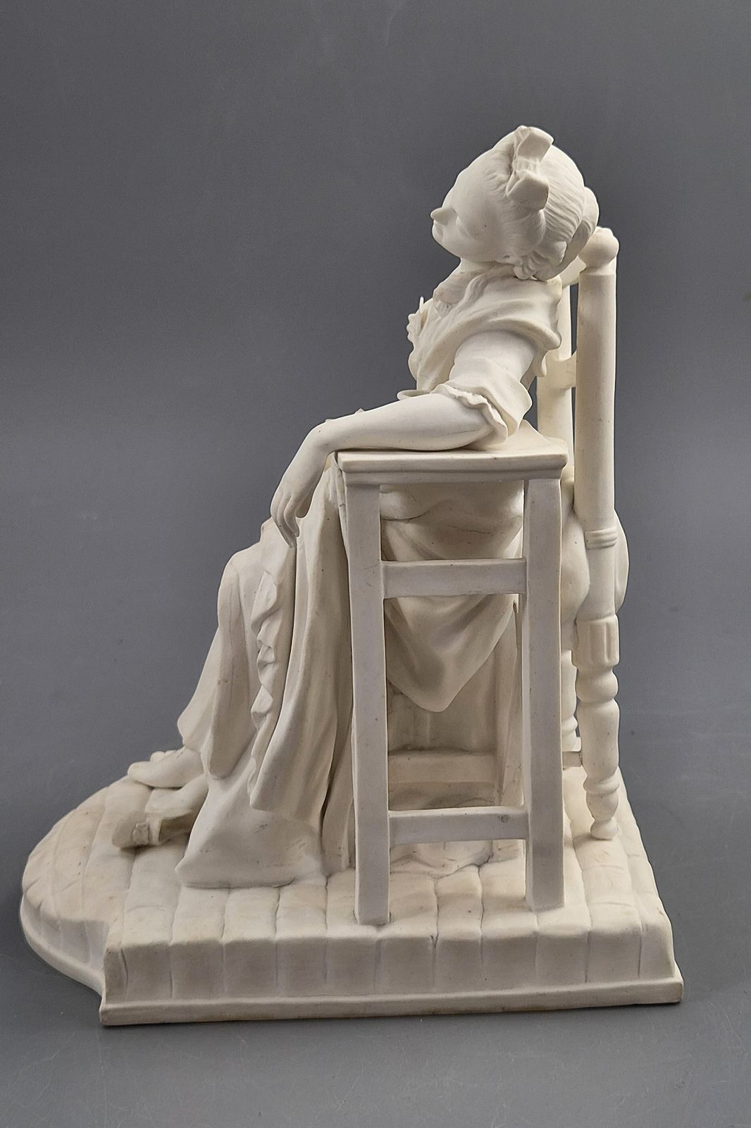Old Paris Parian figuur van La Dormeuse naar Michel Victor Acier, ca. 1850-1880 photo for sale