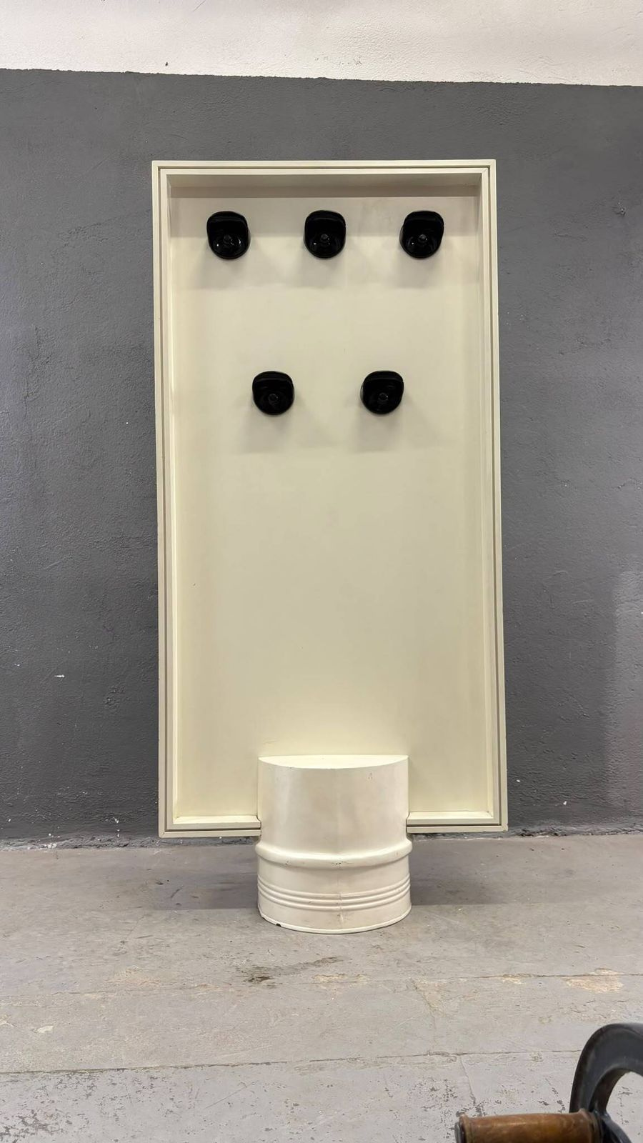 Mid Century Modern Double Sided Hall Stand With Mirror & Coat Hooks, 1960s, Europe photo vinterior