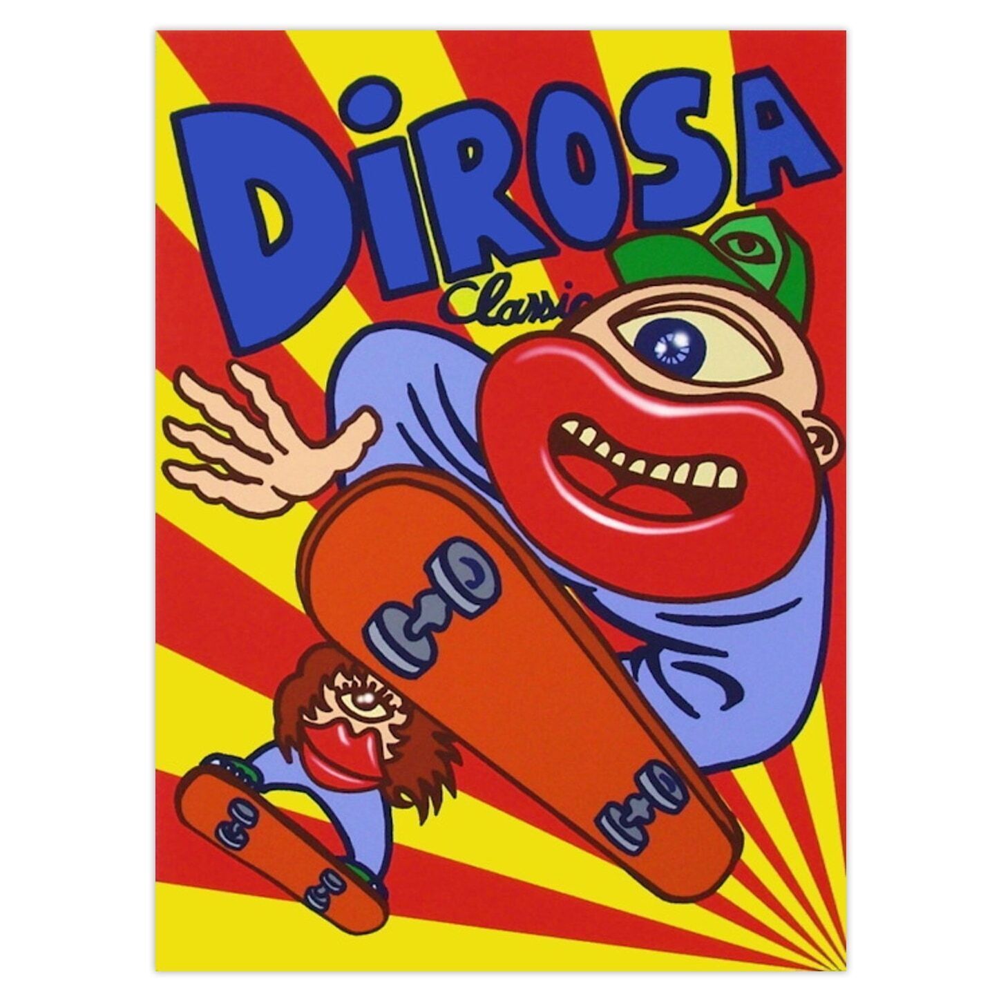 Hervé Di Rosa Gesigneerde Archival Pigment Print Di Rosa Classic - Skate 2008