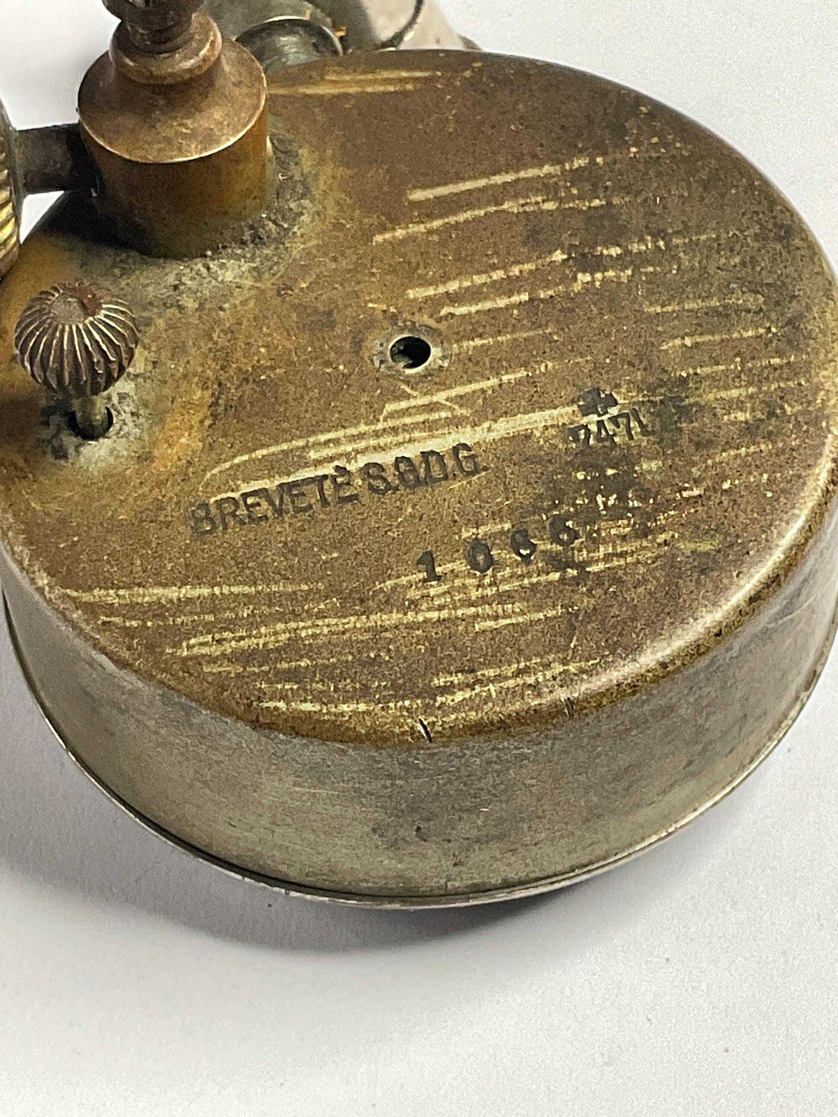 Antiek Metroscope afstands- en snelheidsindicator, ca. 1905, vroeg automobilia. photo Woonaccessoires
