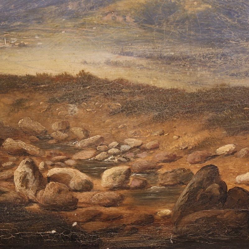 Italian Landscape With Wayfarers, Oil On Canvas Dated 1845 photo 1400.0