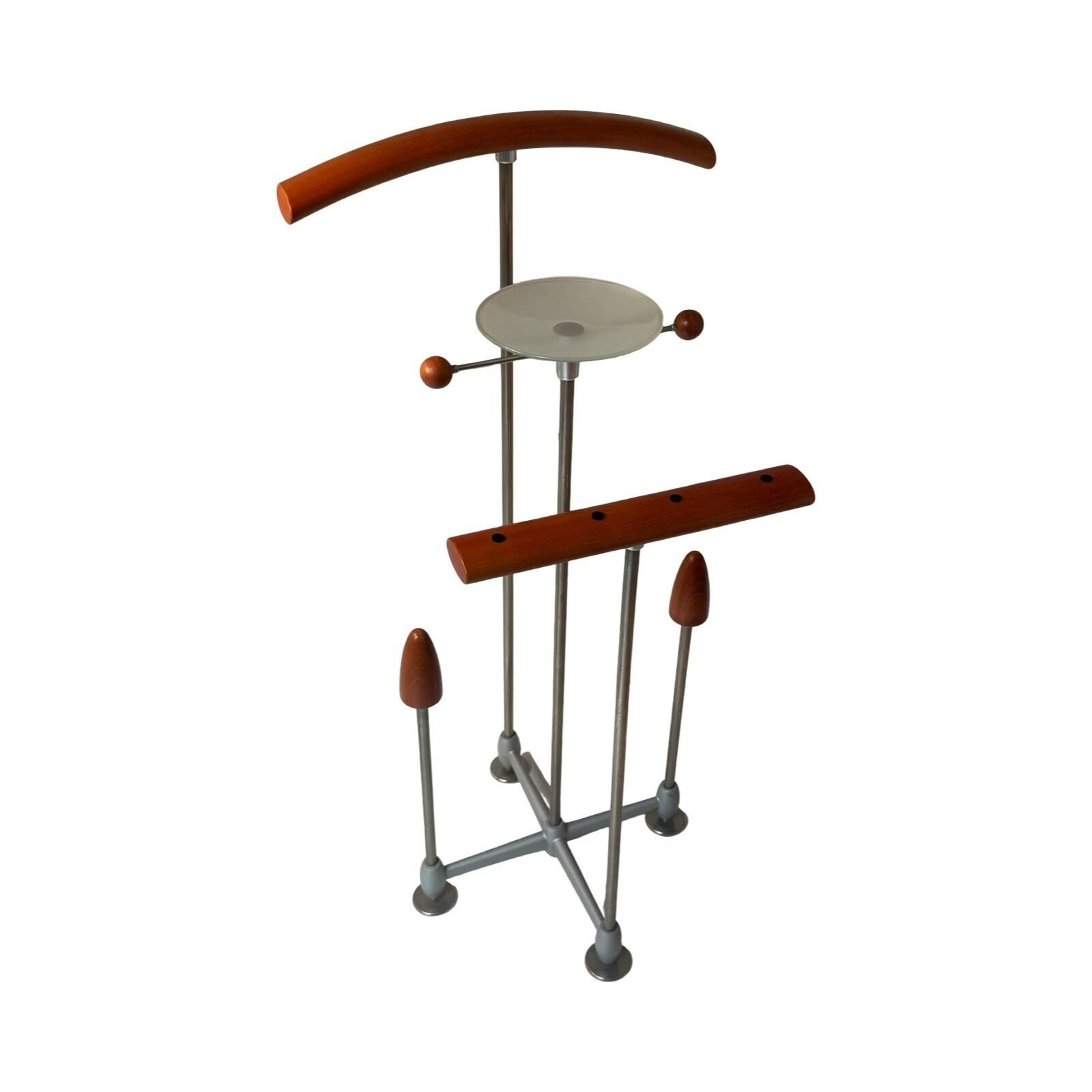 Postmodern Design   Dressboy / Valet Stand   Frans De La Haye voor Auping   Model Auronde   Inclusief glazen plaat. photo Woonaccessoires
